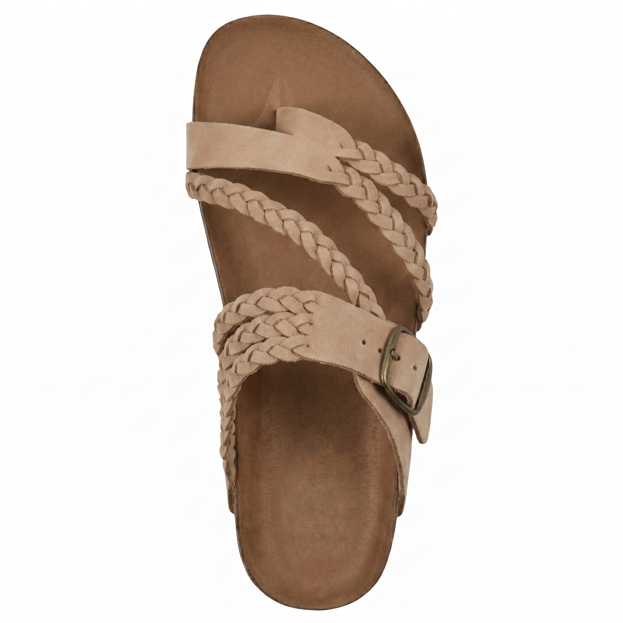 Paula - Women's Summer Braided Flat Sandals - Sandal - Beige - Parker&Brooks
