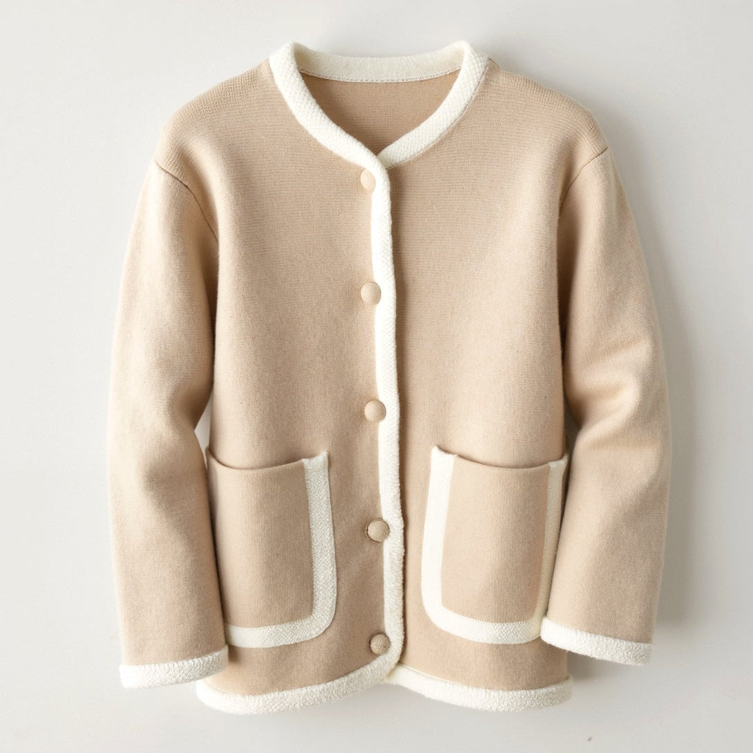 Diana – Women's Wool Cardigan Beige