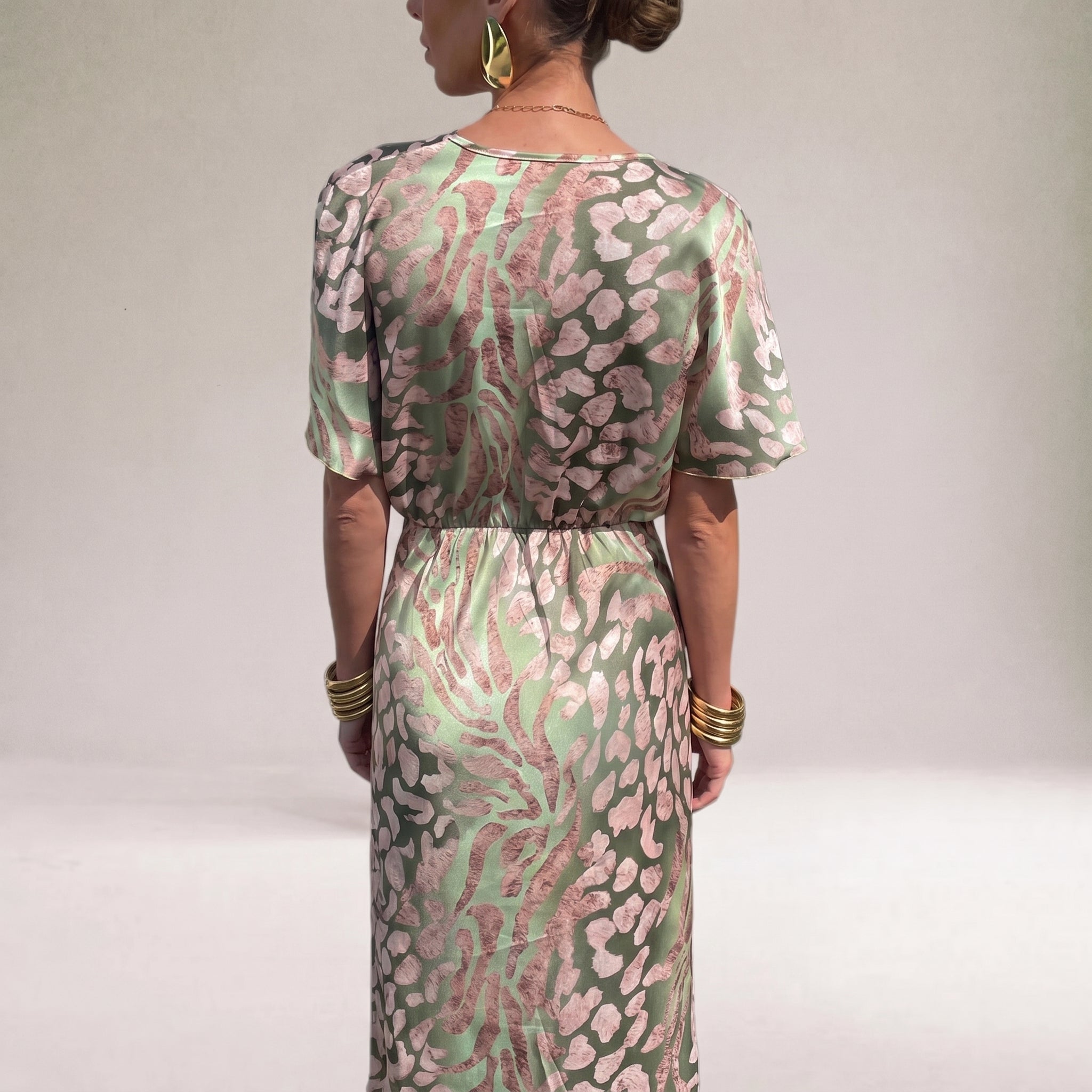 Rosie - Women's Twisted Front Wedding Guest Maxi Dress - Maxi Dress - Light Green - Parker&Brooks