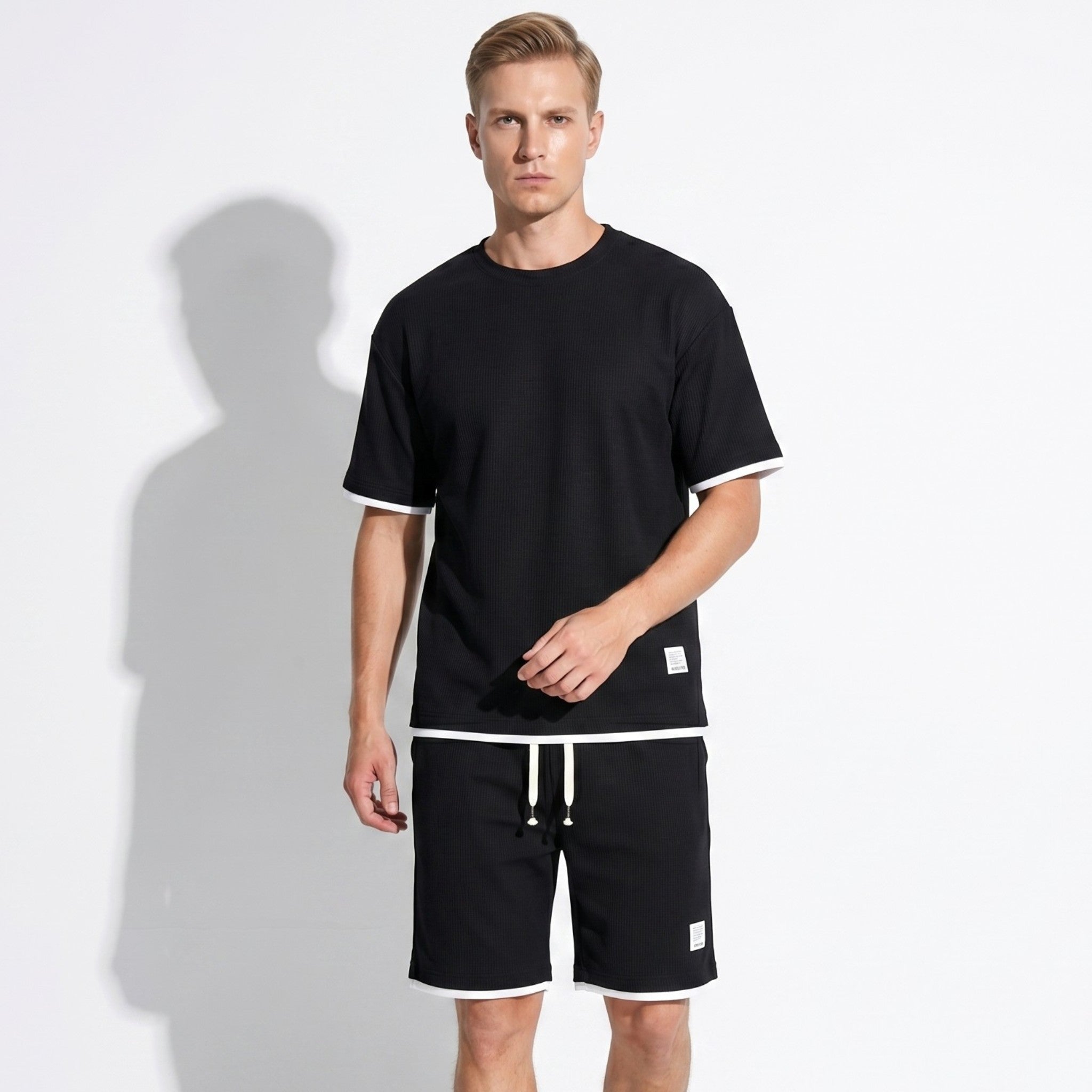 Ryan - Men's Relaxed Fit Co - Ord Set - Sets for Men - Black - Parker&Brooks