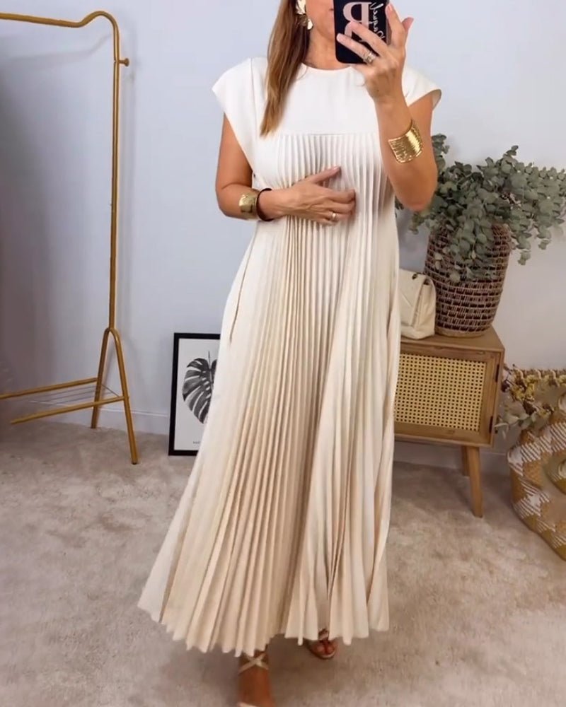 Sabrina – Stylish Pleated Cotton Dress