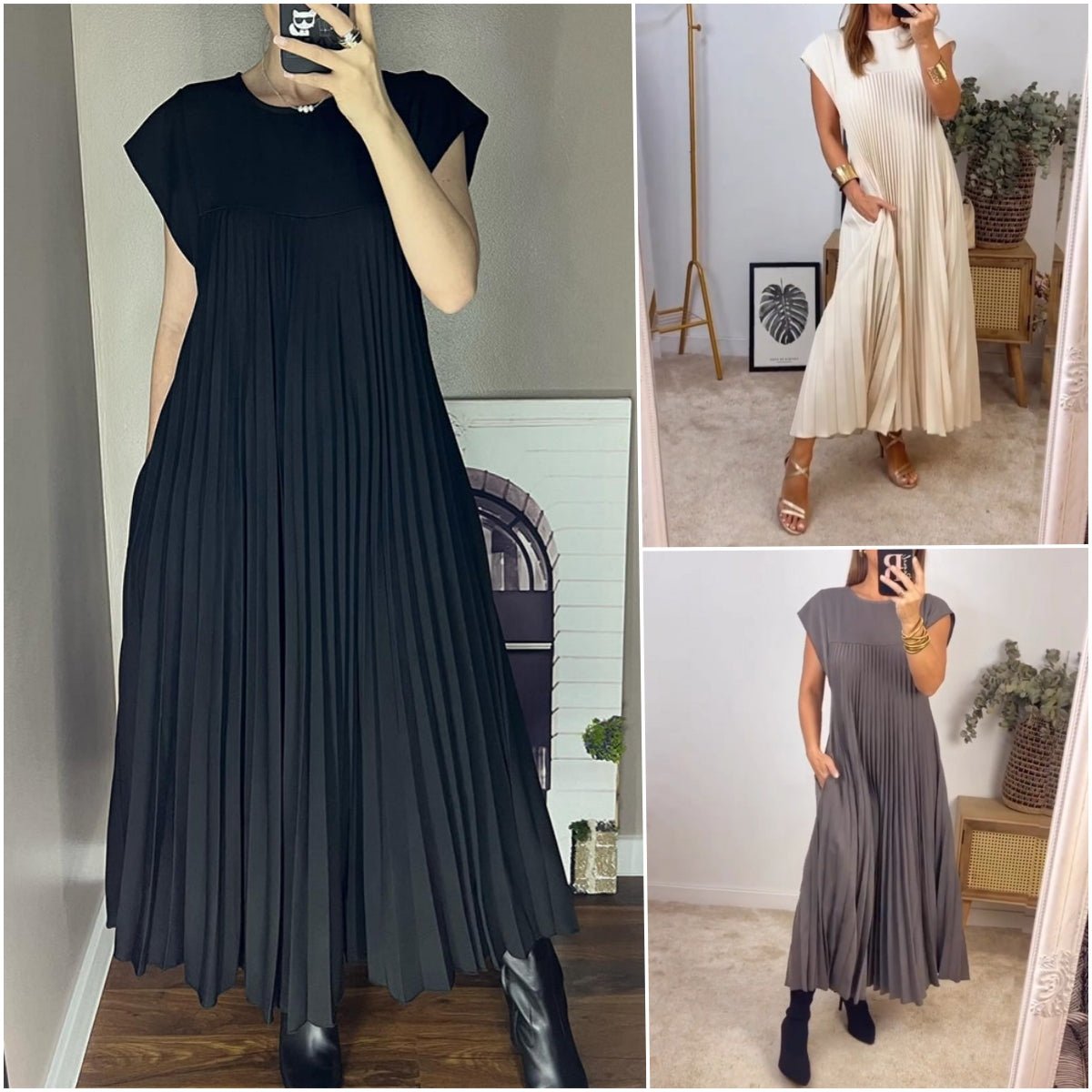 Sabrina – Stylish Pleated Cotton Dress
