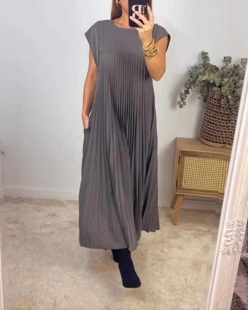 Sabrina – Stylish Pleated Cotton Dress