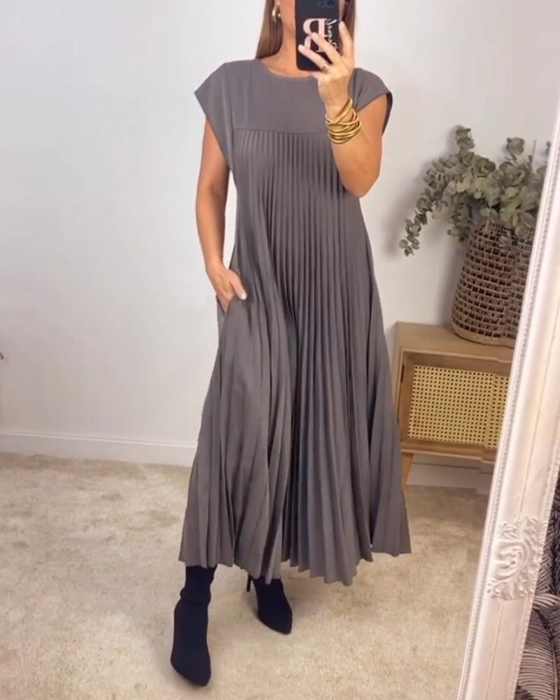 Sabrina – Stylish Pleated Cotton Dress