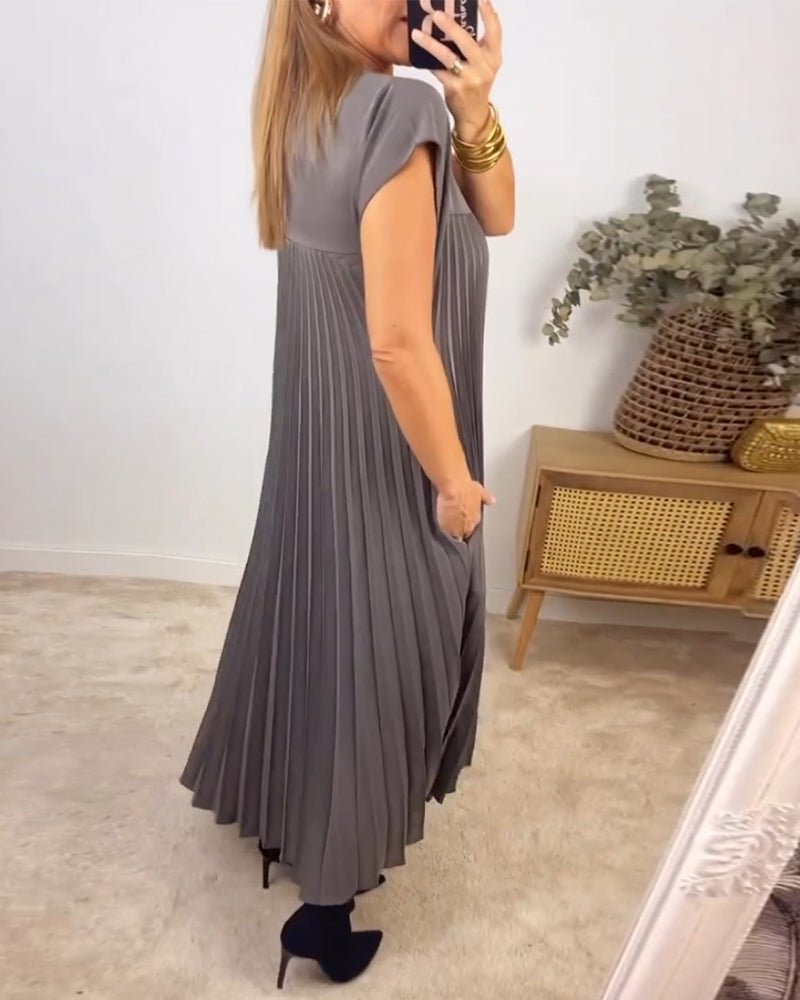 Sabrina – Stylish Pleated Cotton Dress