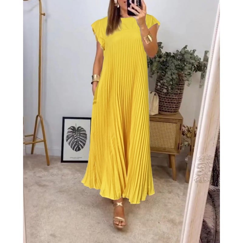 Sabrina – Stylish Pleated Cotton Dress