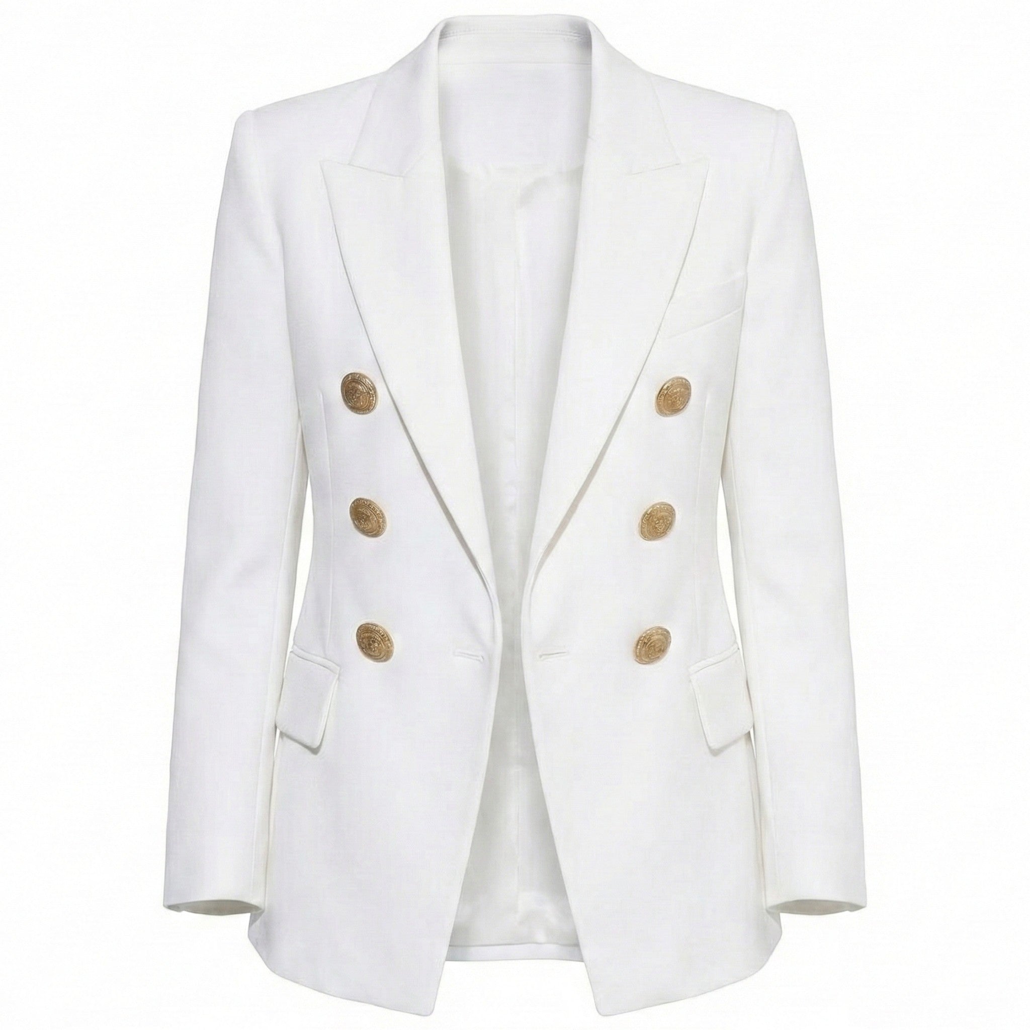 Sarah - Women's Tailored Double Breasted Blazer with Gold Buttons - Parker&Brooks