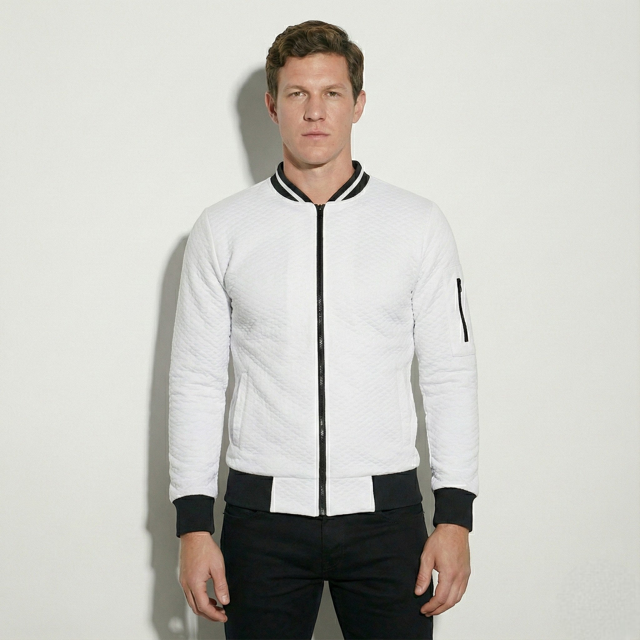 Men's Slim-Fit Zipper Sweater