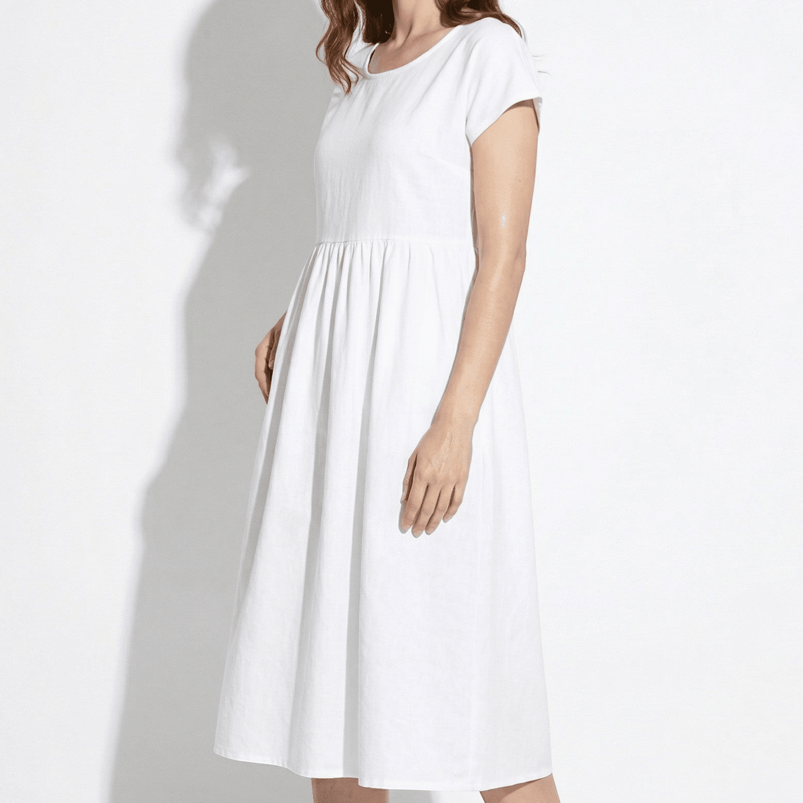 Sophie - Women's Formal Midi Dress - Dress - White - Parker&Brooks