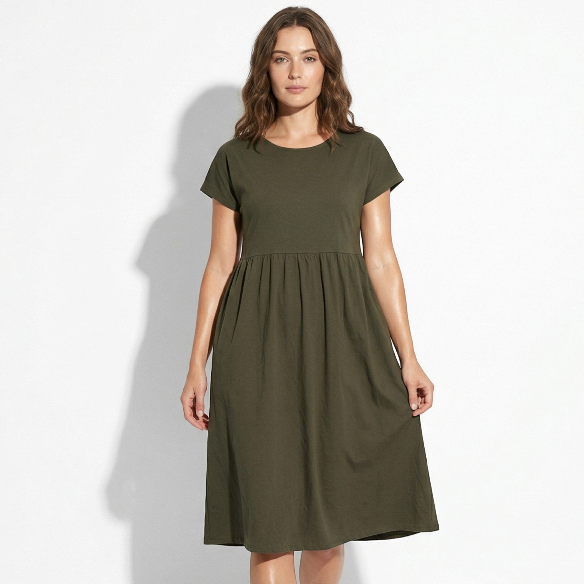 Sophie - Women's Formal Midi Dress - Dress - Army Green - Parker&Brooks