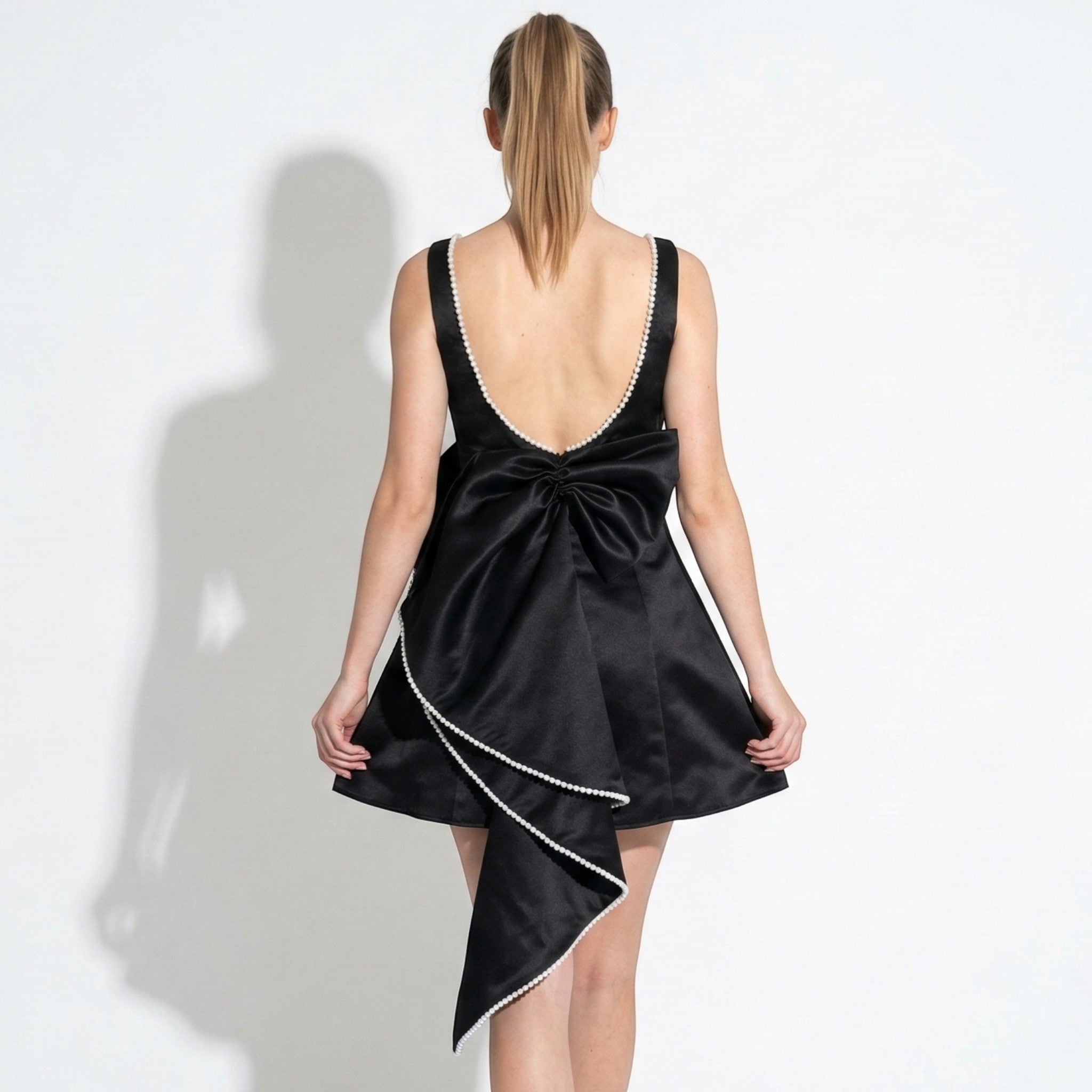 Sophie - Women's Elegant Party Mini Dress - Mini Dress - Black - Parker&Brooks