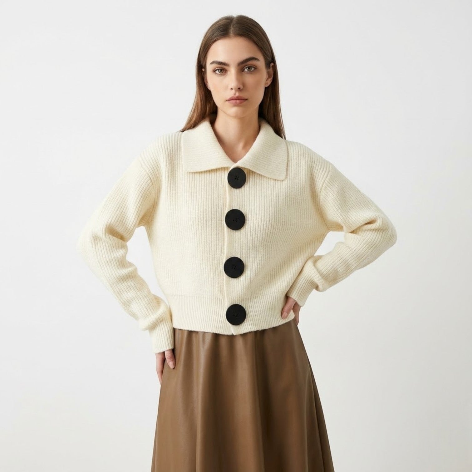 Vienna – Women's Wool Cardigan Short