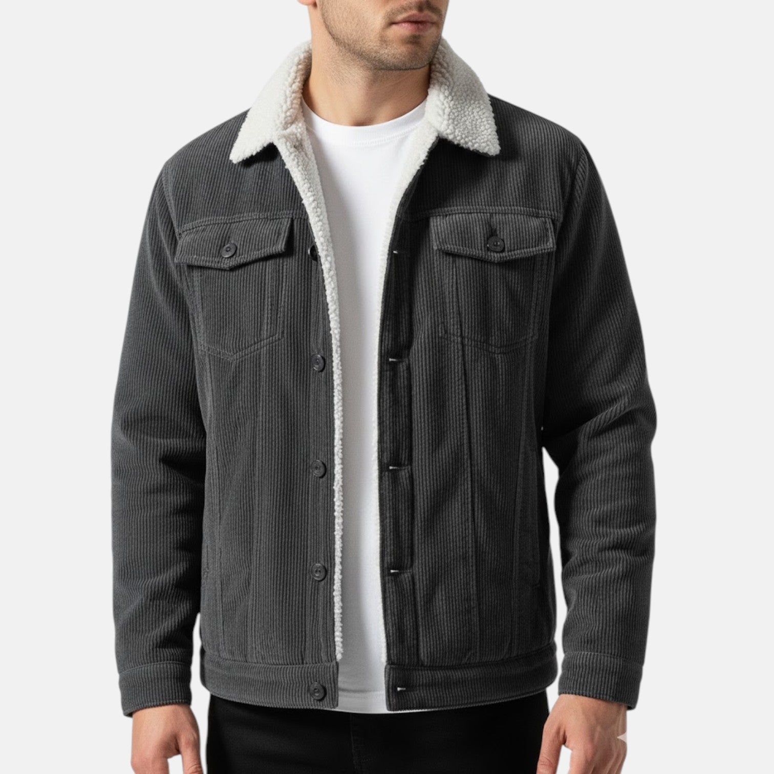 Jaro – Men's Cord Jacket with Teddy Lining