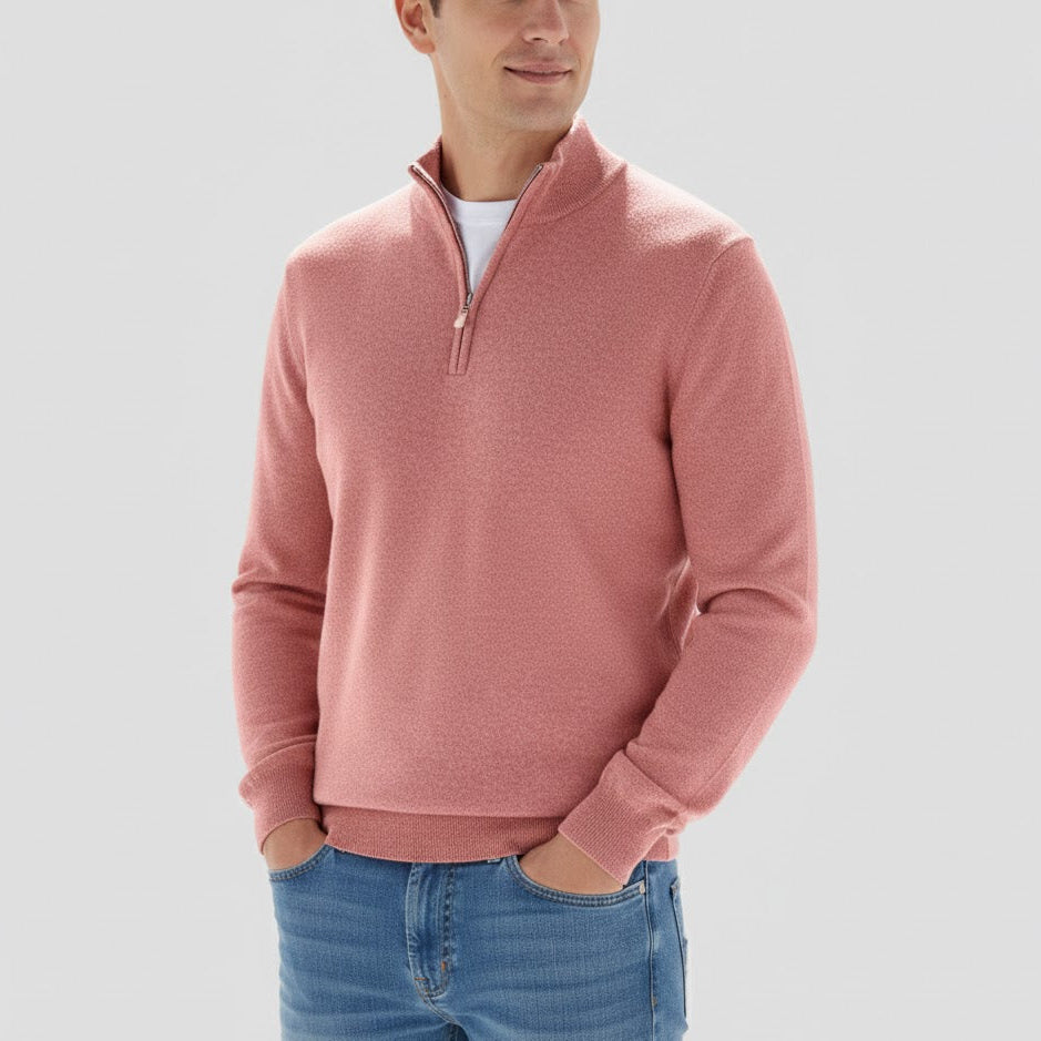 Godric – Men's Knit Sweater with Half Zip