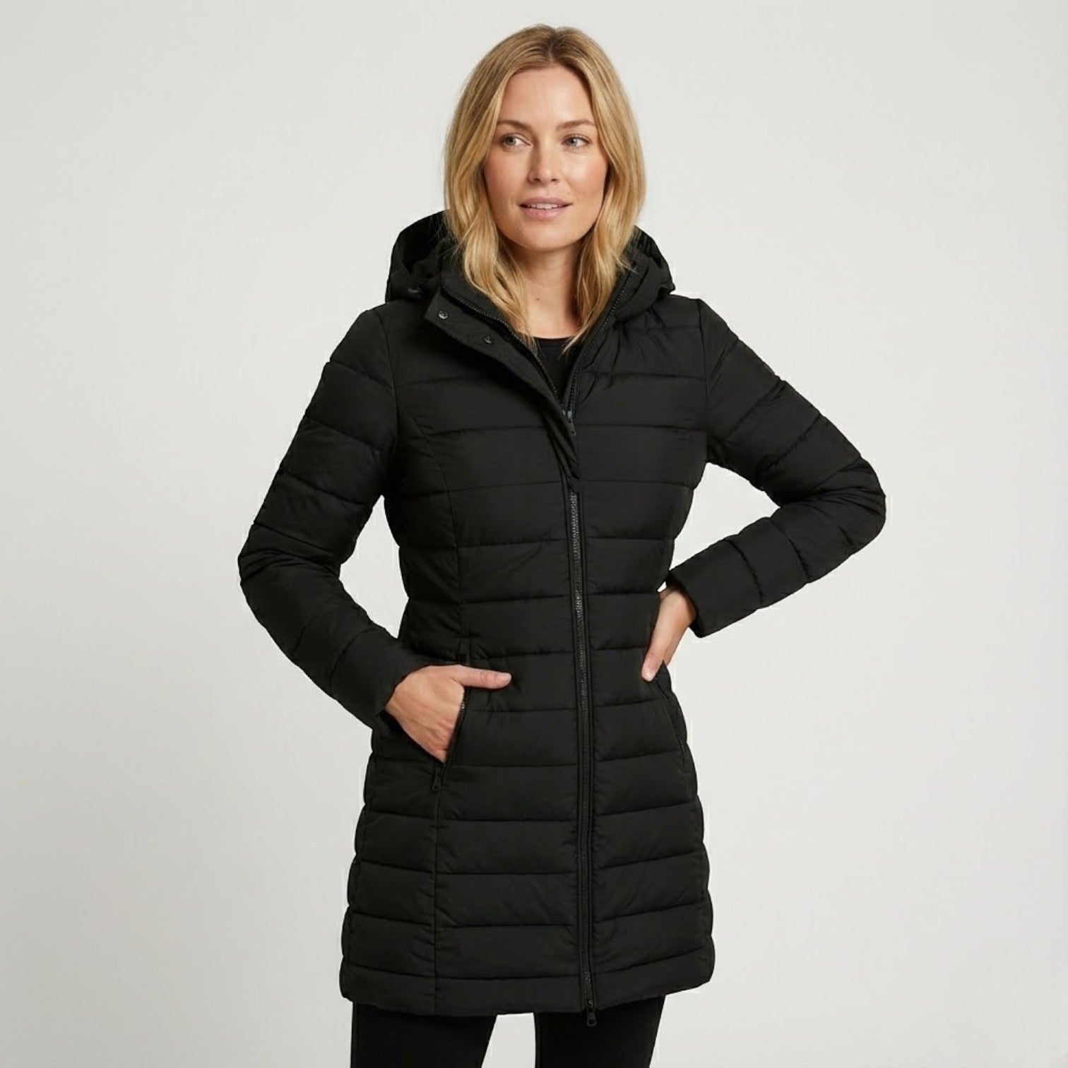 Liora – Women's Puffer Quilted Coat Made of Cotton