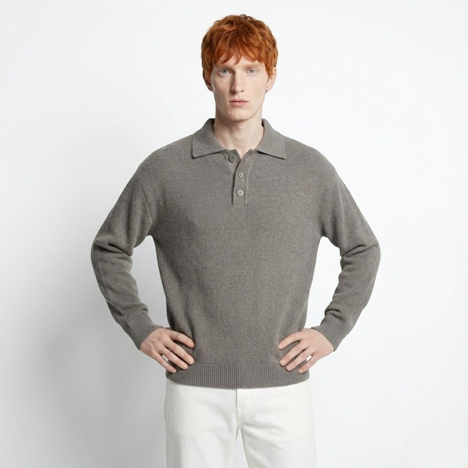 Lorenzo – Men's Wool Polo Sweater