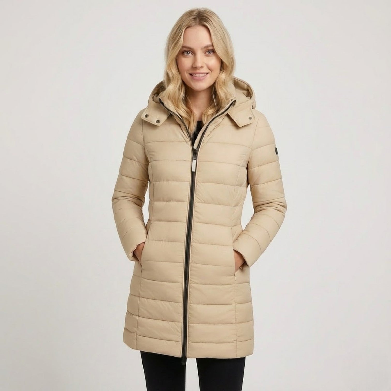 Liora – Women's Puffer Quilted Coat Made of Cotton