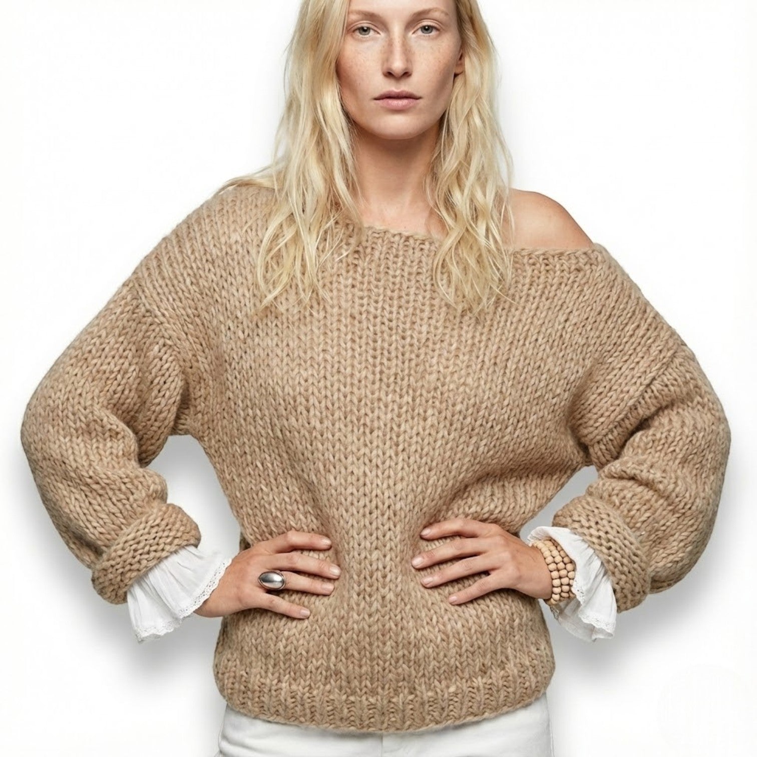 Inès – Women's Wool Chunky Knit Sweater