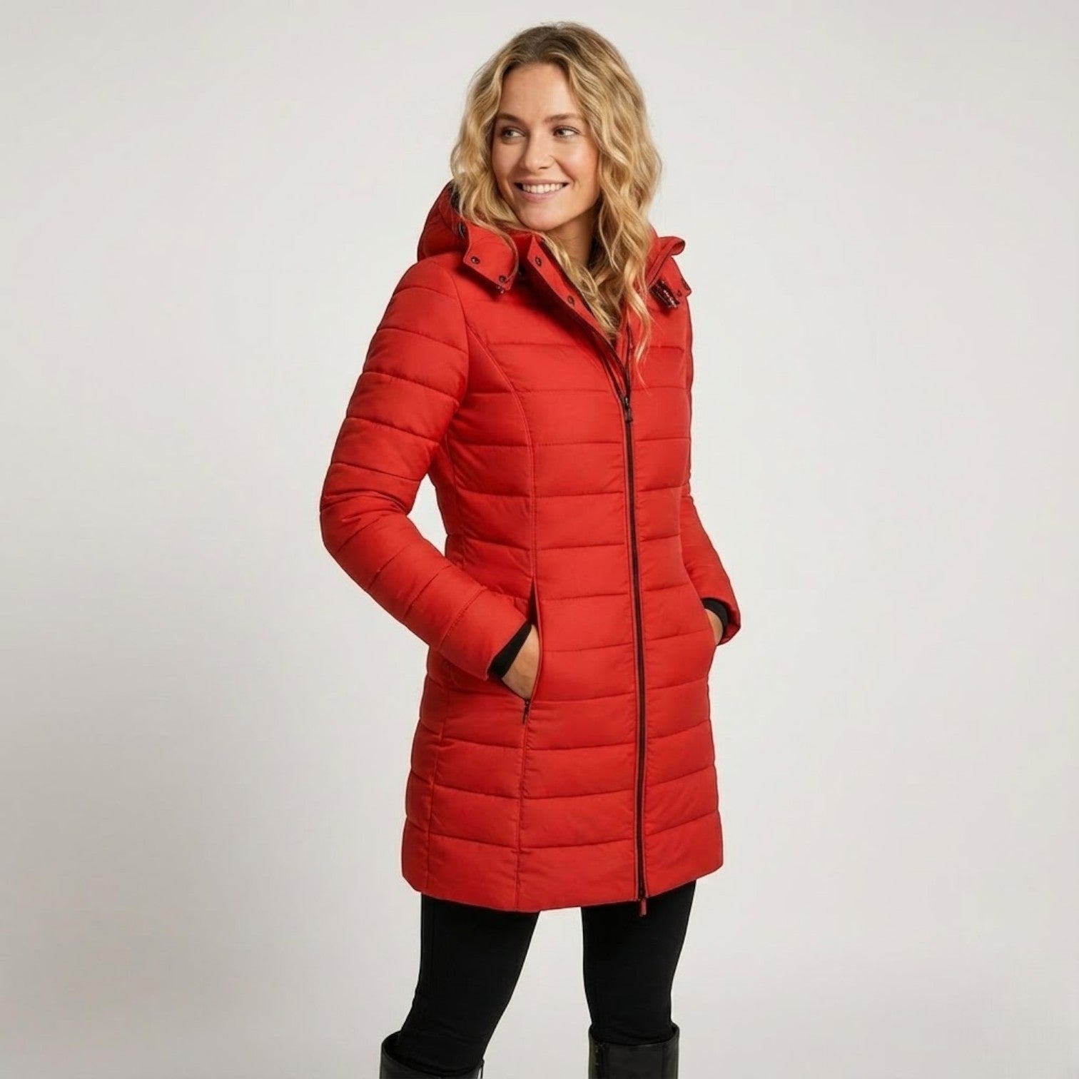 Liora – Women's Puffer Quilted Coat Made of Cotton