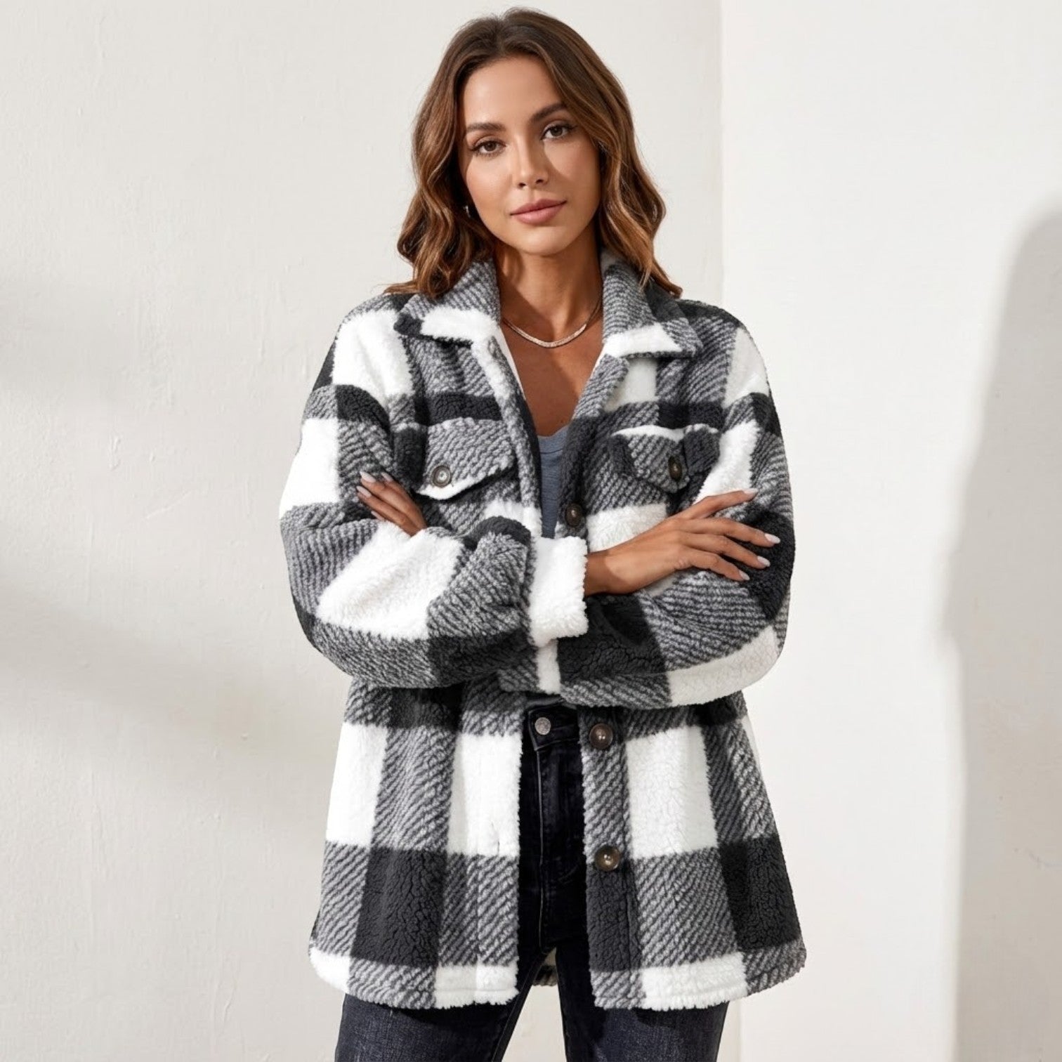 Isalie – Women's Checked Jacket