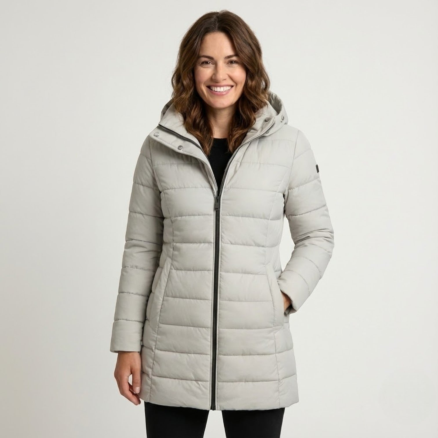 Liora – Women's Puffer Quilted Coat Made of Cotton