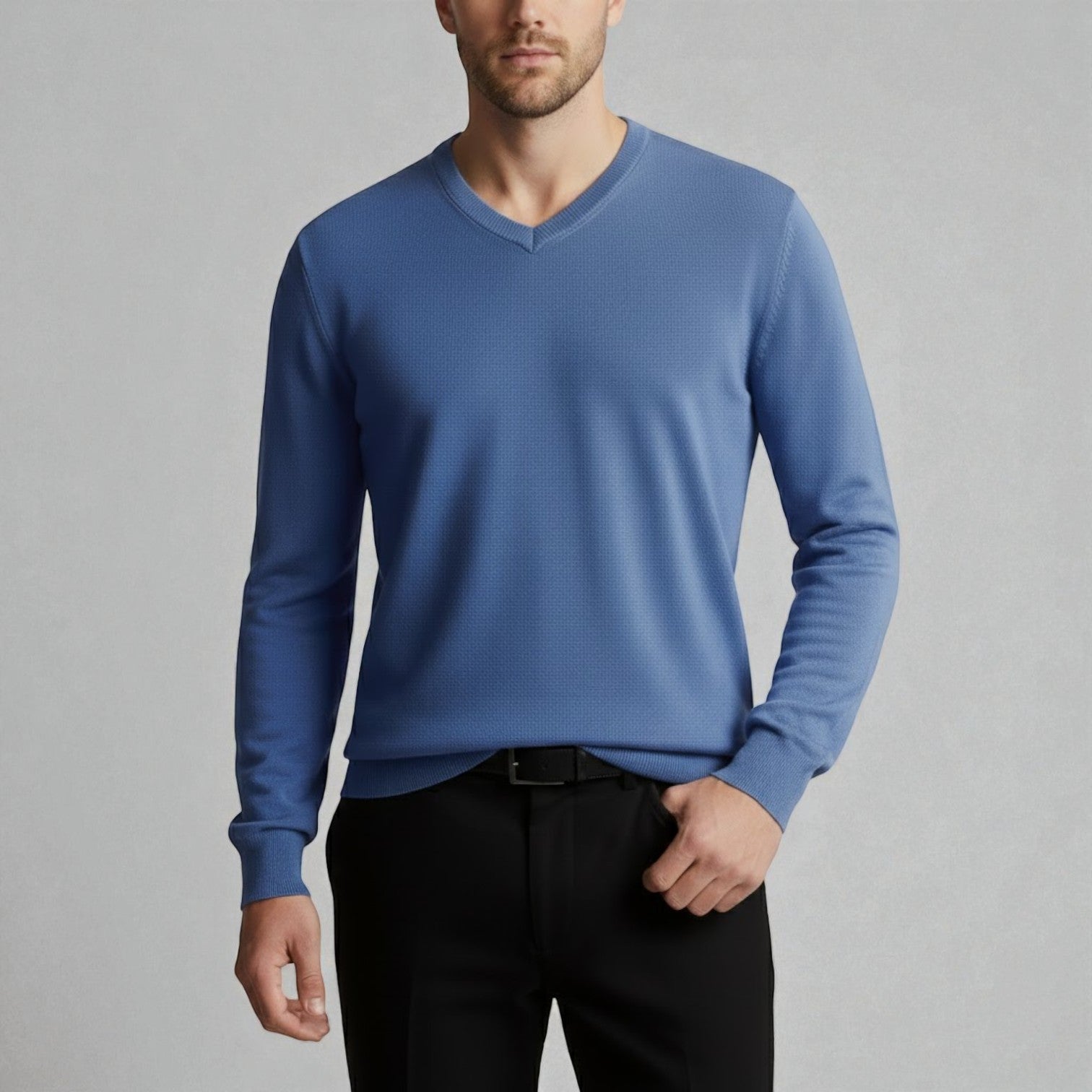 Bastien – Men's Wool V-Neck Sweater