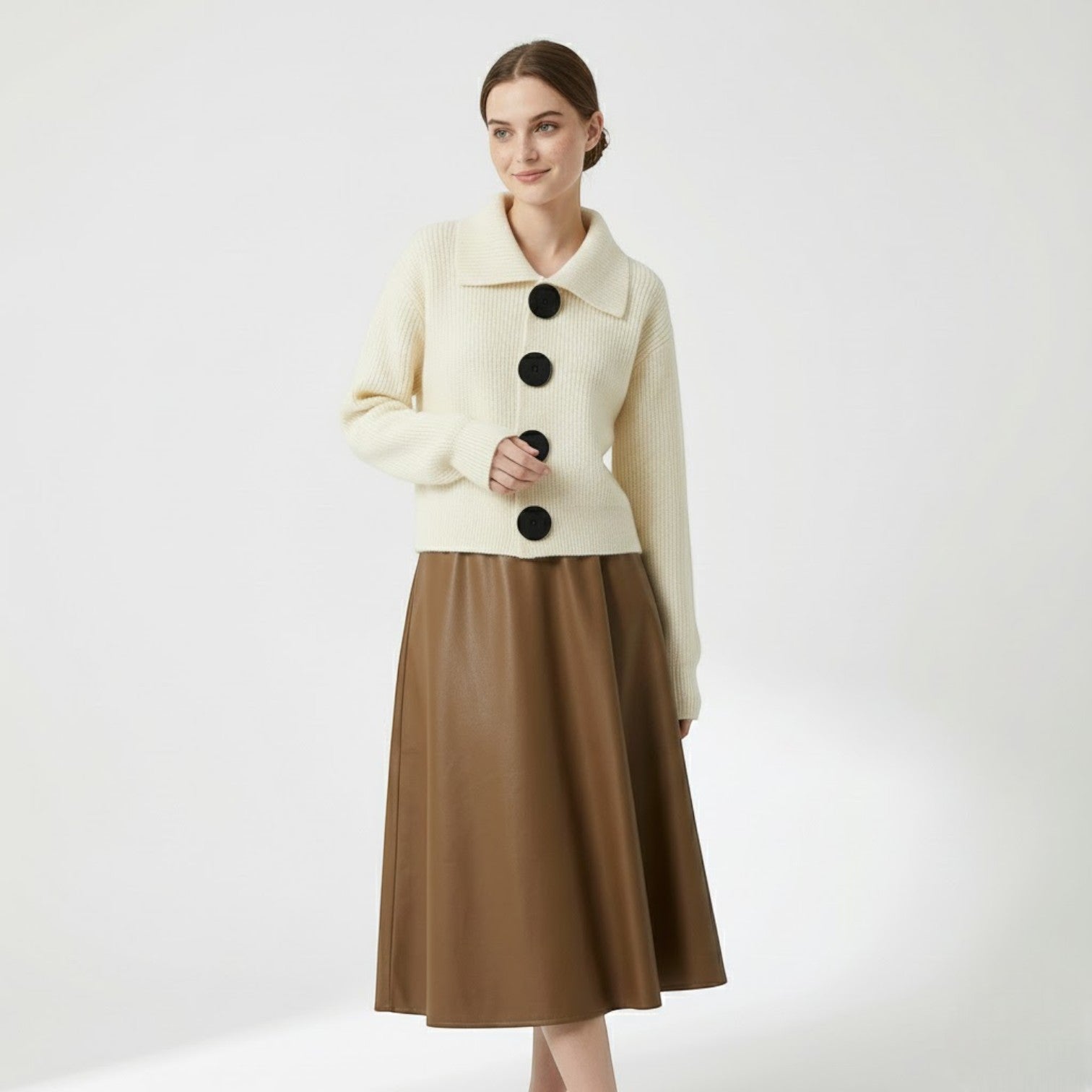 Vienna – Women's Wool Cardigan Short