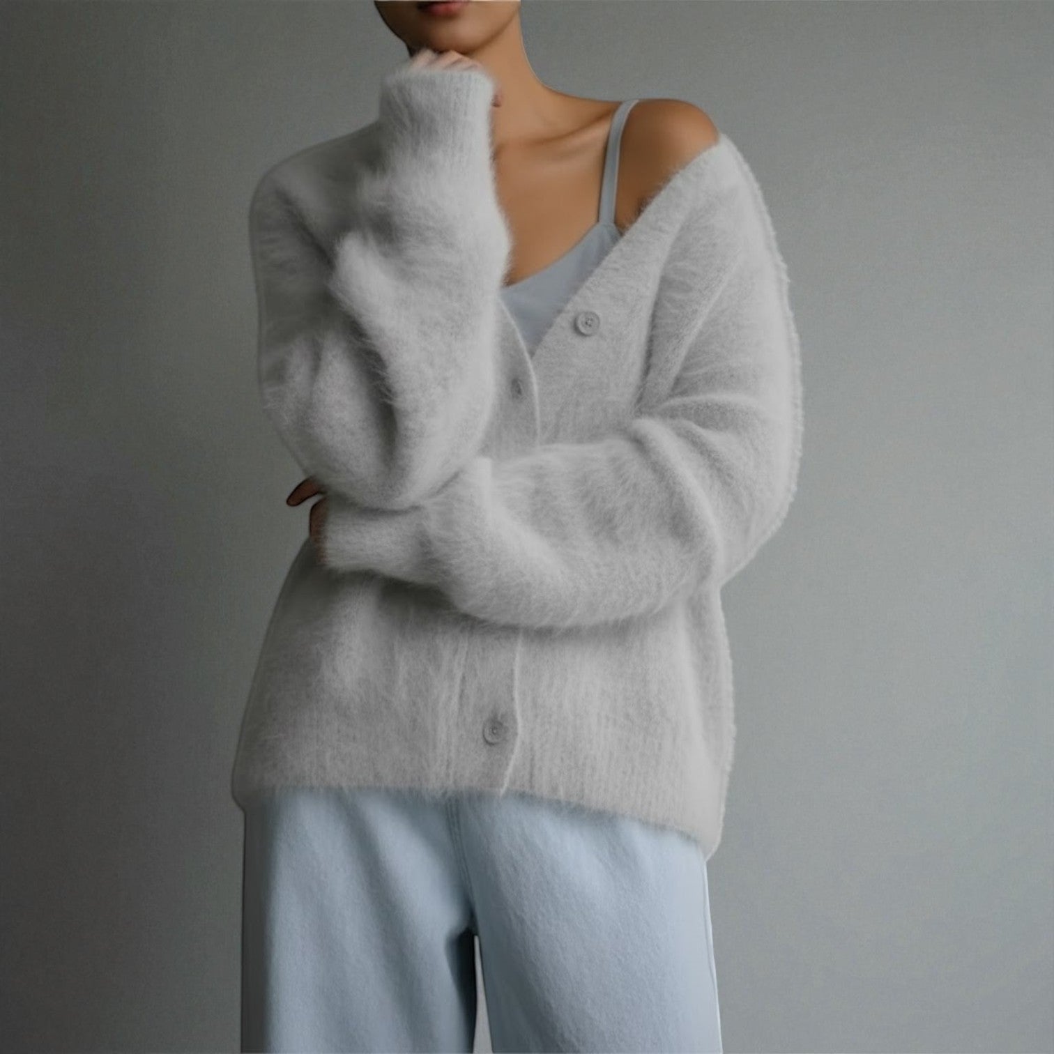 Karlyn – Women's Knit Sweater with V-Neck