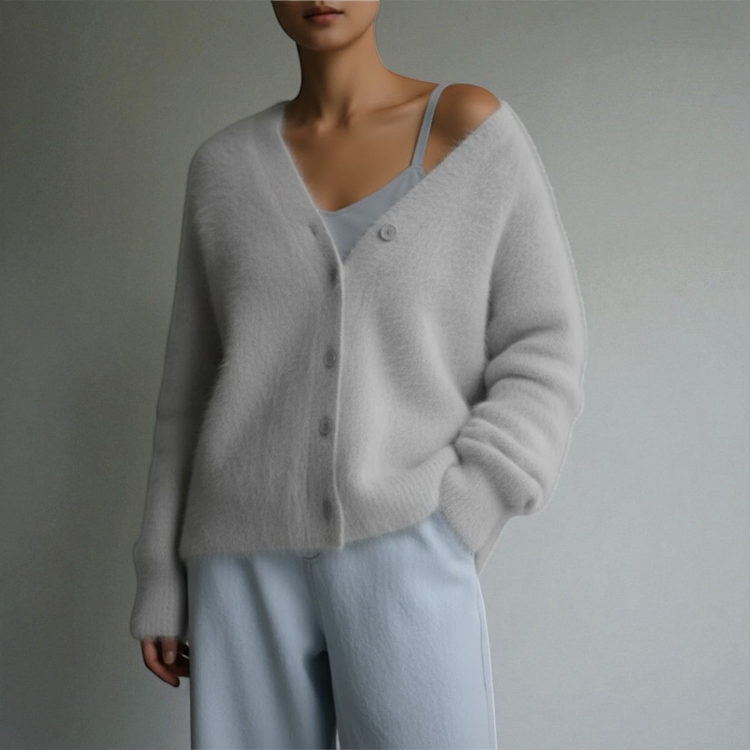 Karlyn – Women's Knit Sweater with V-Neck