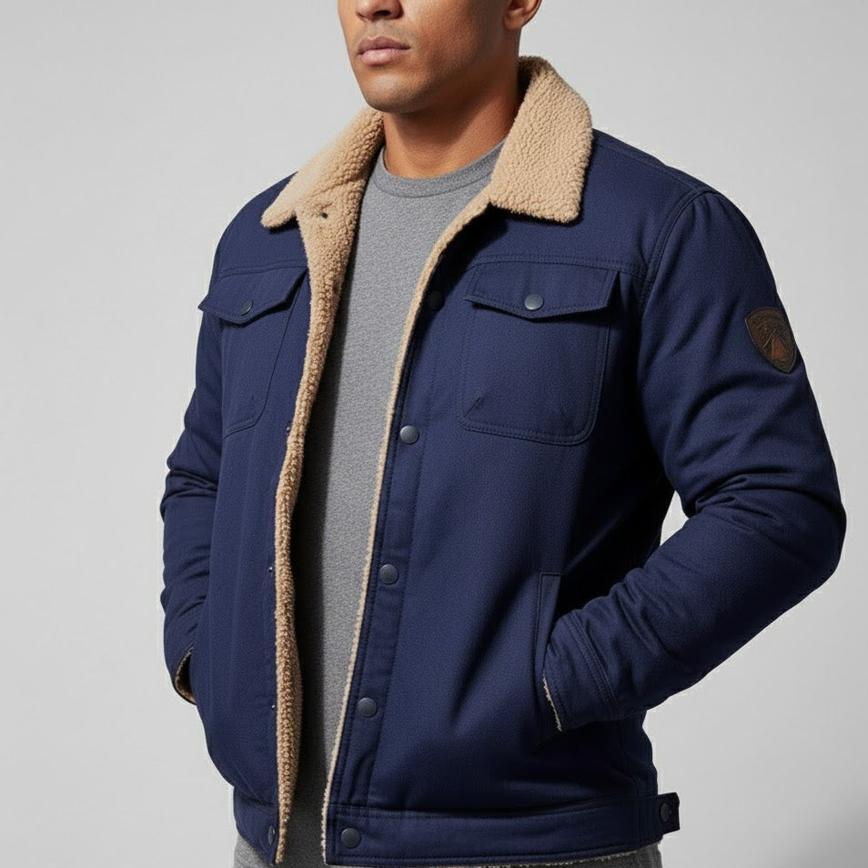 Devon – Men's Jacket with Fleece Lining and Collar
