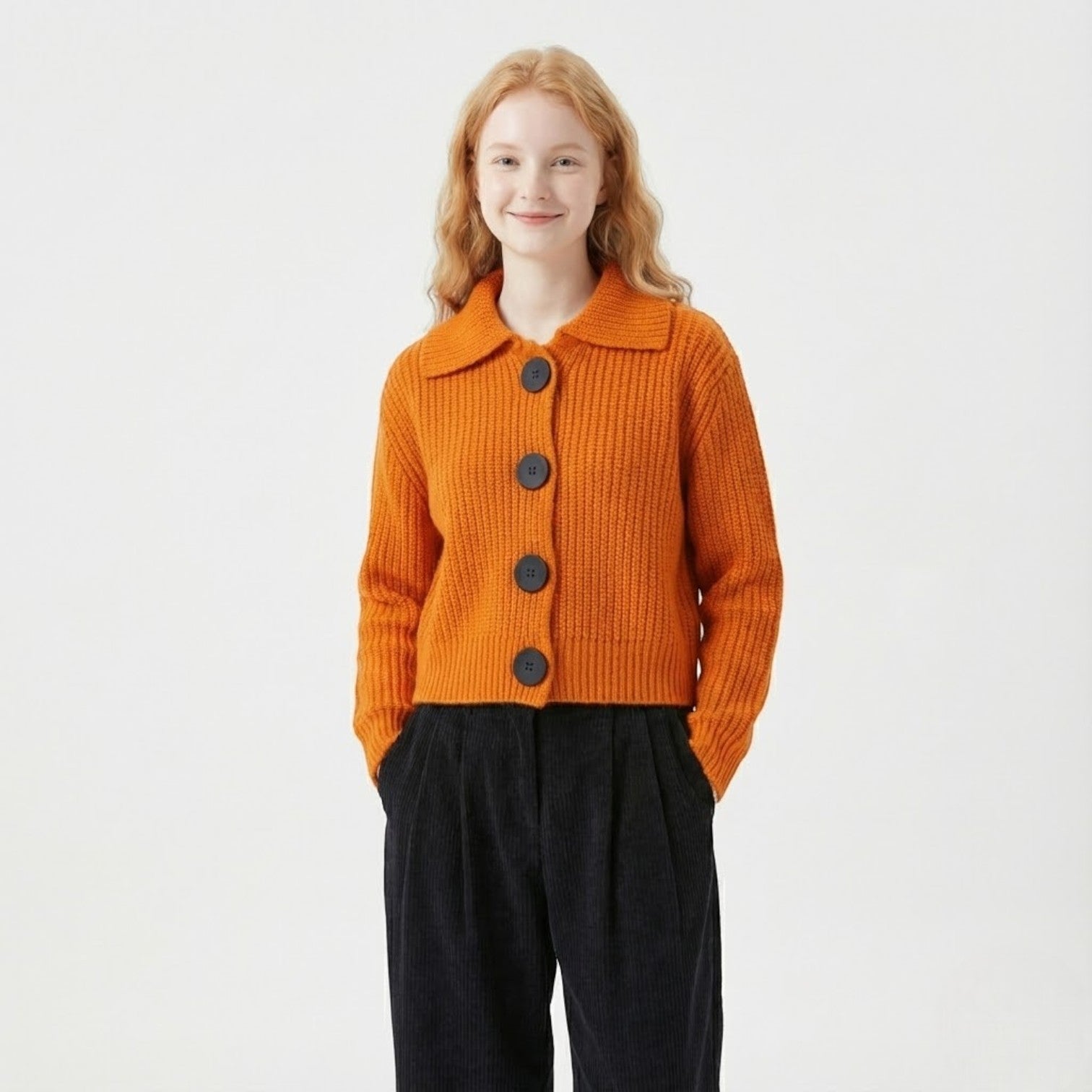 Vienna – Women's Wool Cardigan Short