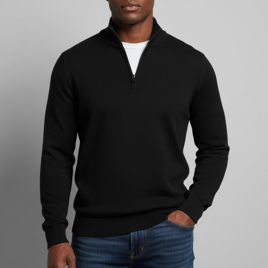Godric – Men's Knit Sweater with Half Zip