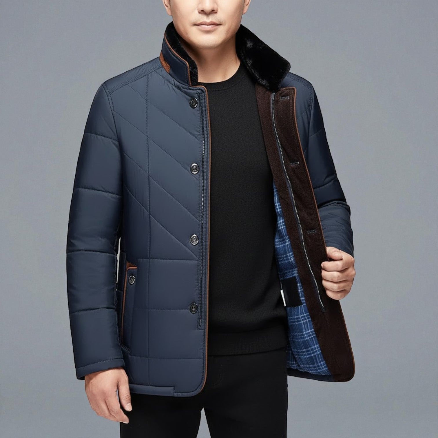 Henrik – Men's Padded Wool Jacket