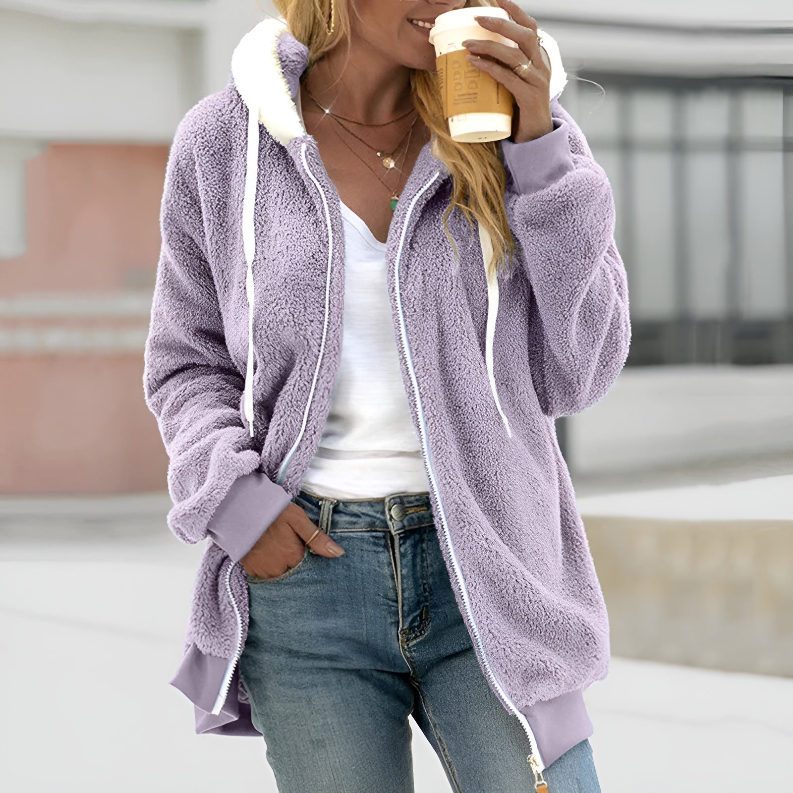 Veronika - Oversized Jacket with Zipper Closure