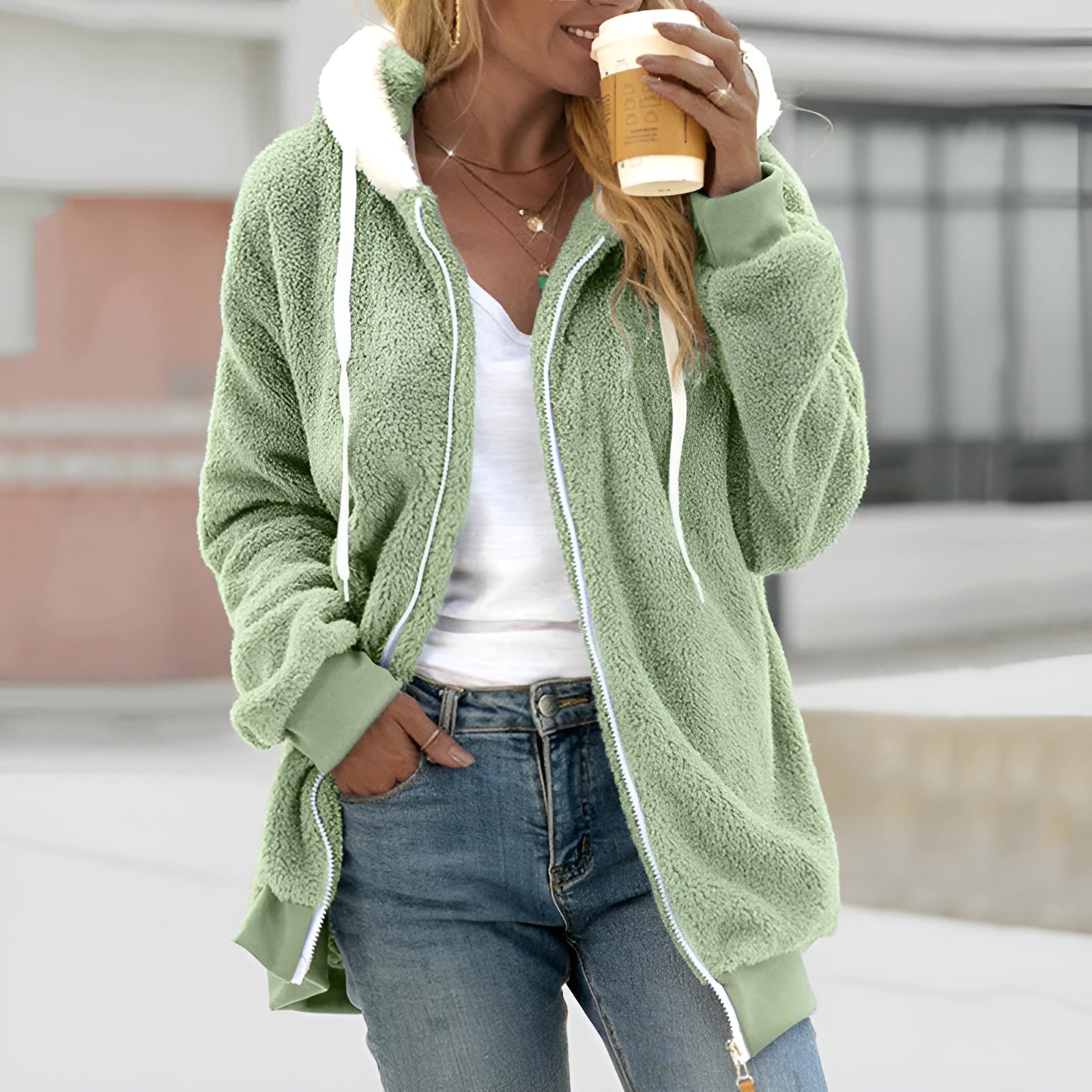 Veronika - Oversized Jacket with Zipper Closure