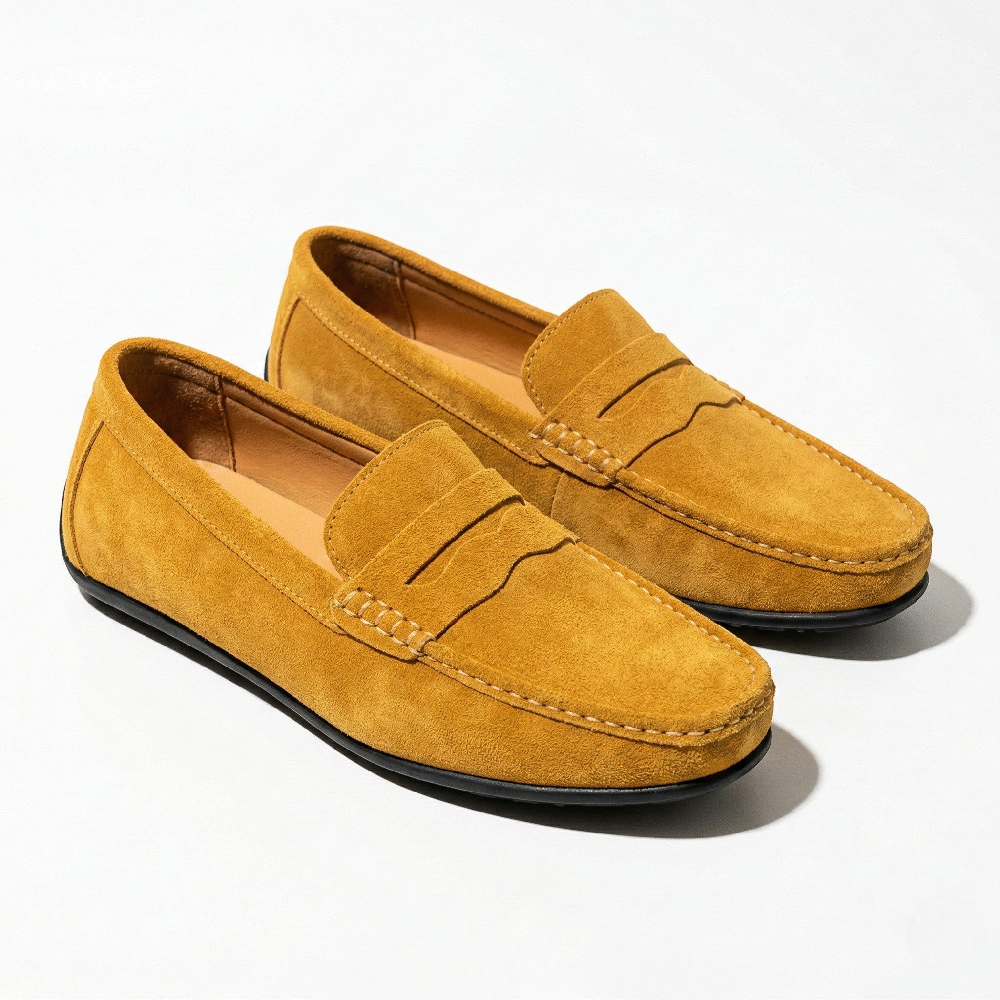 William - Men's Comfortable Slip - On Loafers - Loafers - Tan - Parker&Brooks