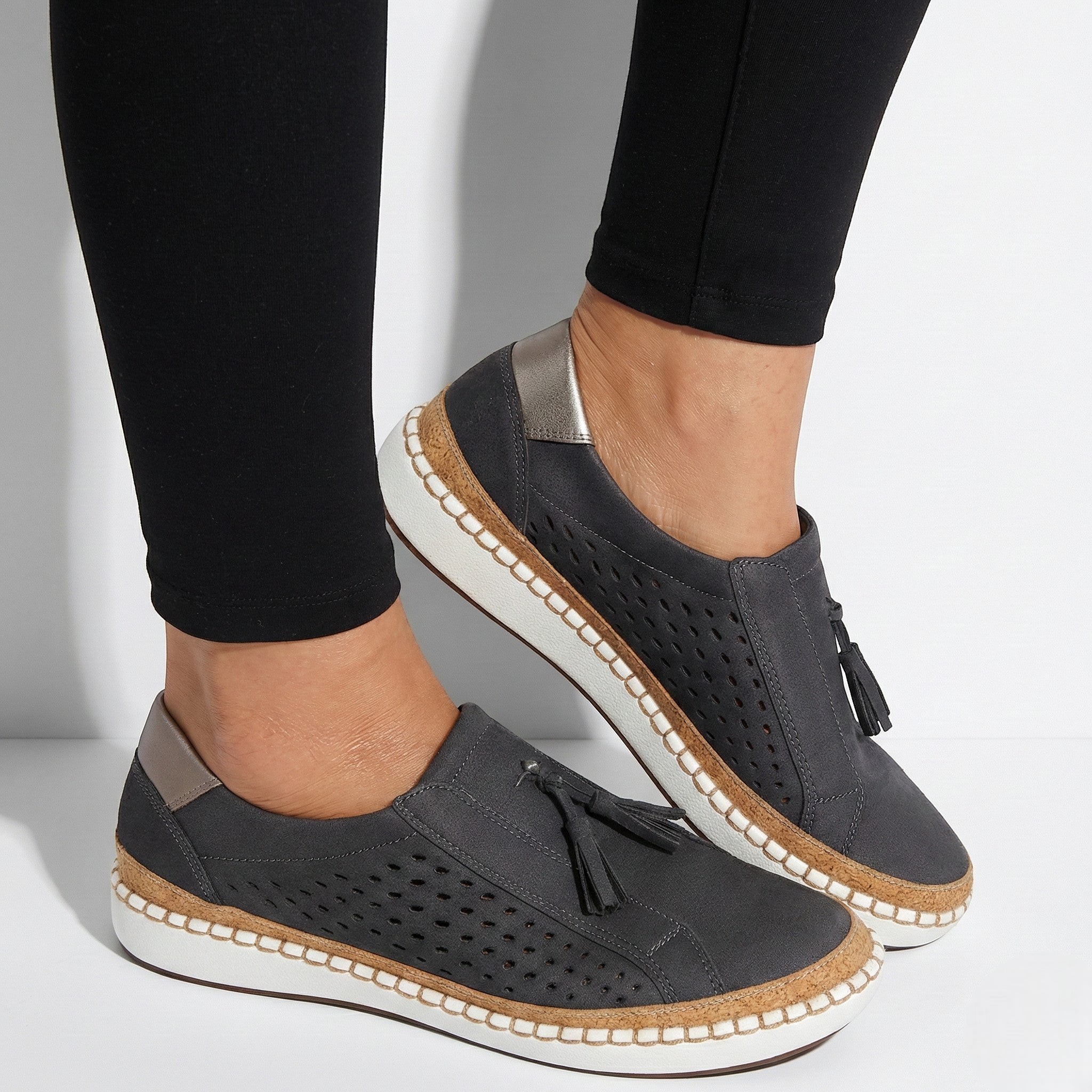 Claire - Women's Perforated Slip-On Shoes