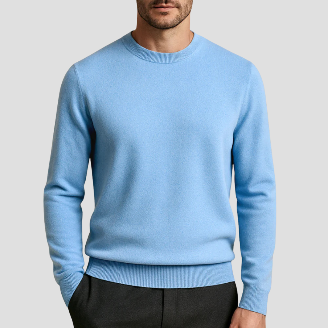Alaric – Men's Wool Sweater with Crew Neck