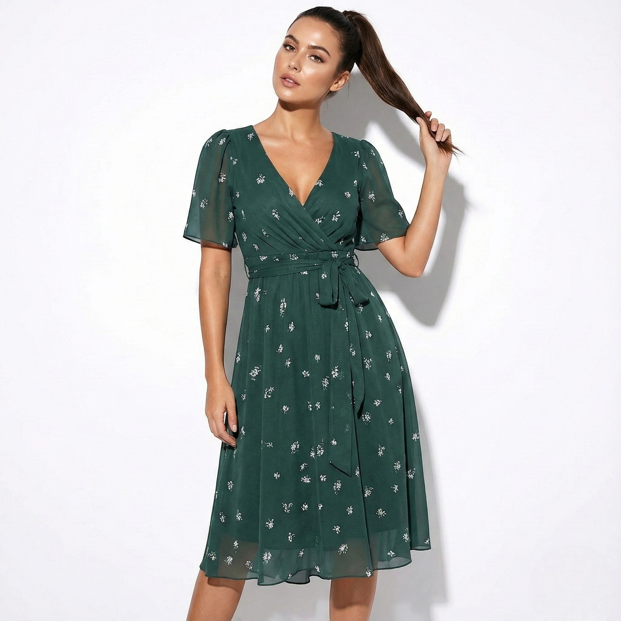 Maisie - Women's Floral Midi Dress