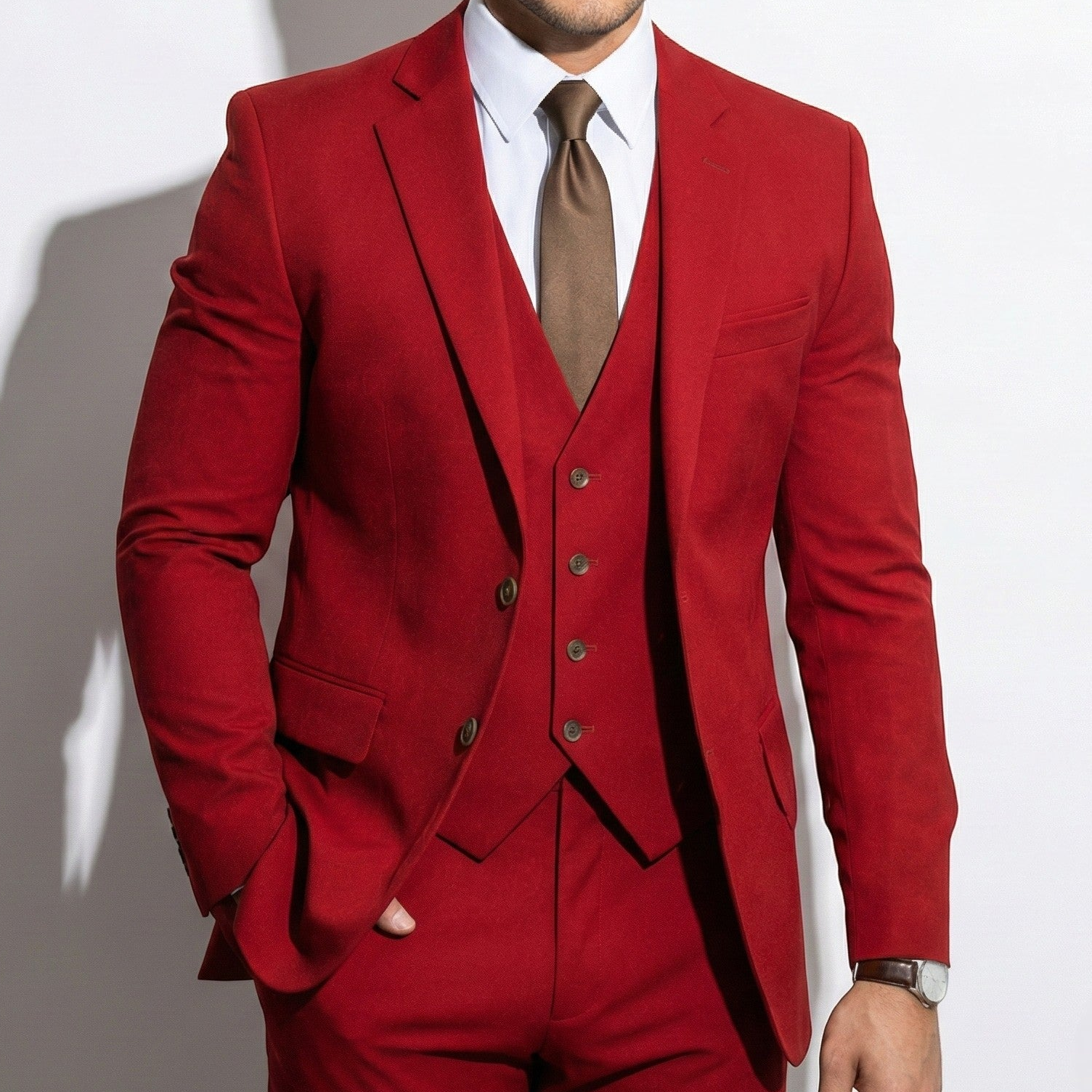 Simon - Men's Formal Three-Piece Suit with Blazer, Waistcoat, and Trousers