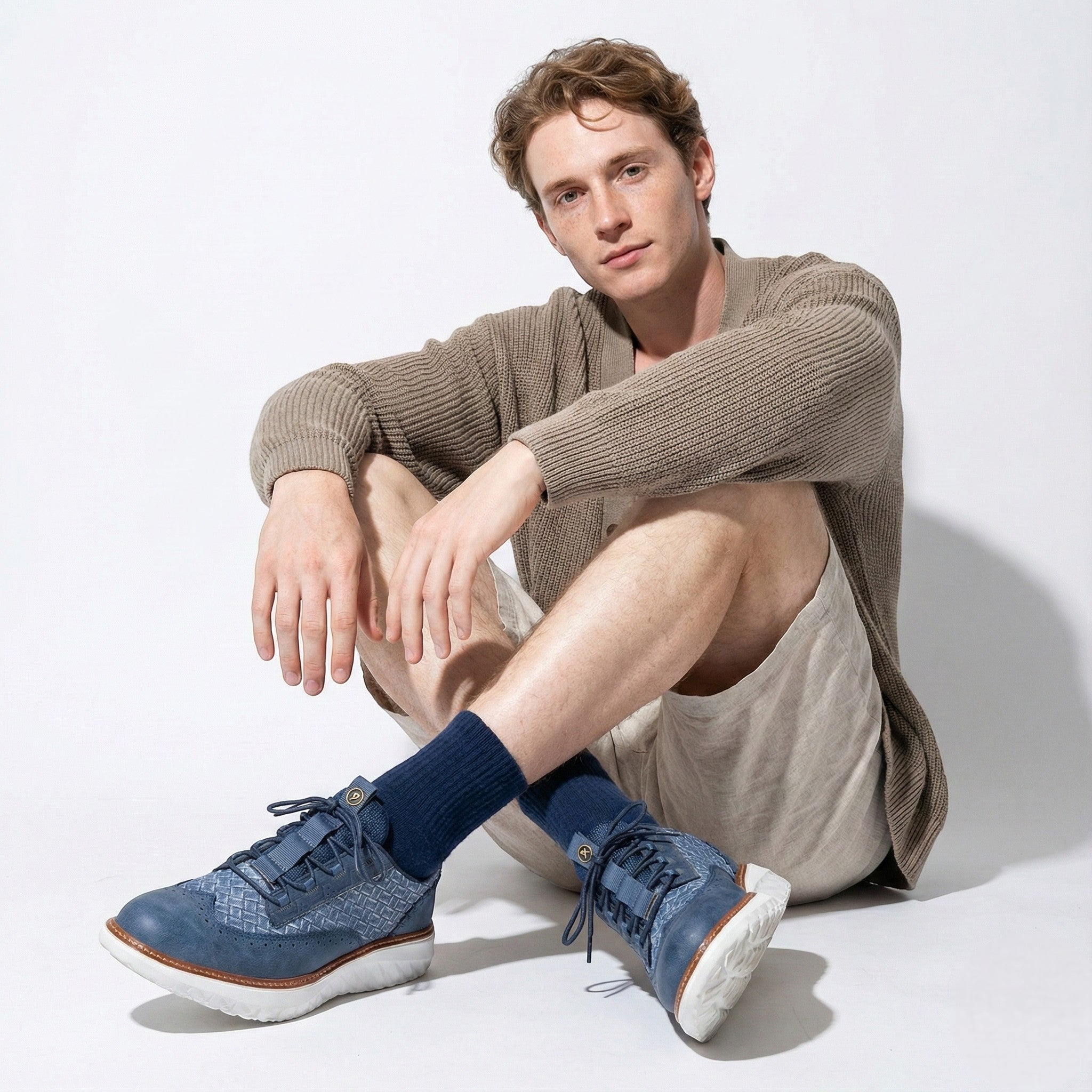 Alexander - Men's Leather Sneakers with Cushioned Comfort