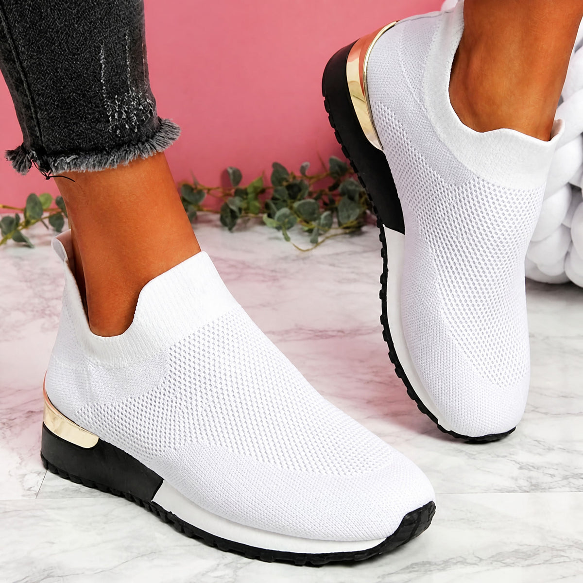 Alice - Women's Orthopedic Slip-On Sneakers with Cushioned Sole