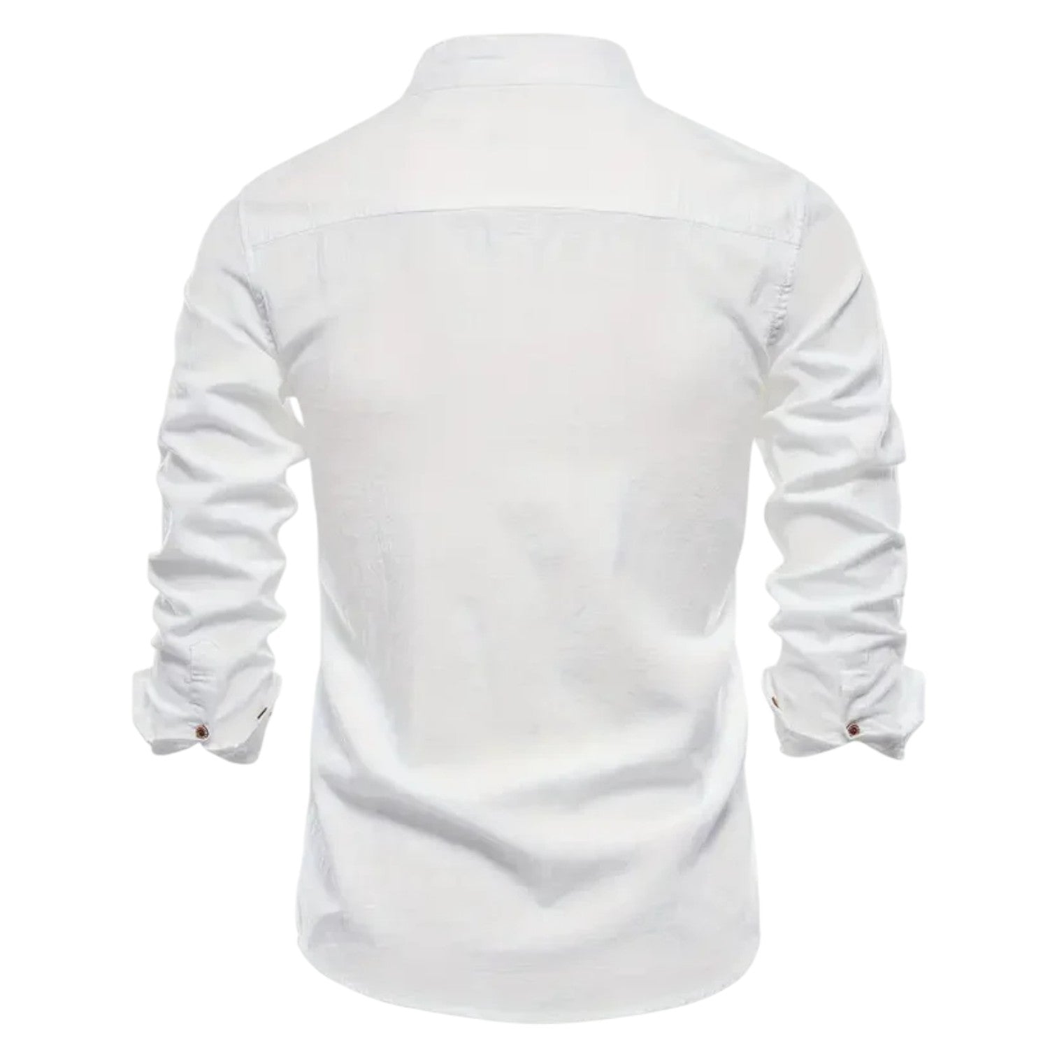 Thomas - Men's Stylish Button-Down Shirt with Stand-Up Collar