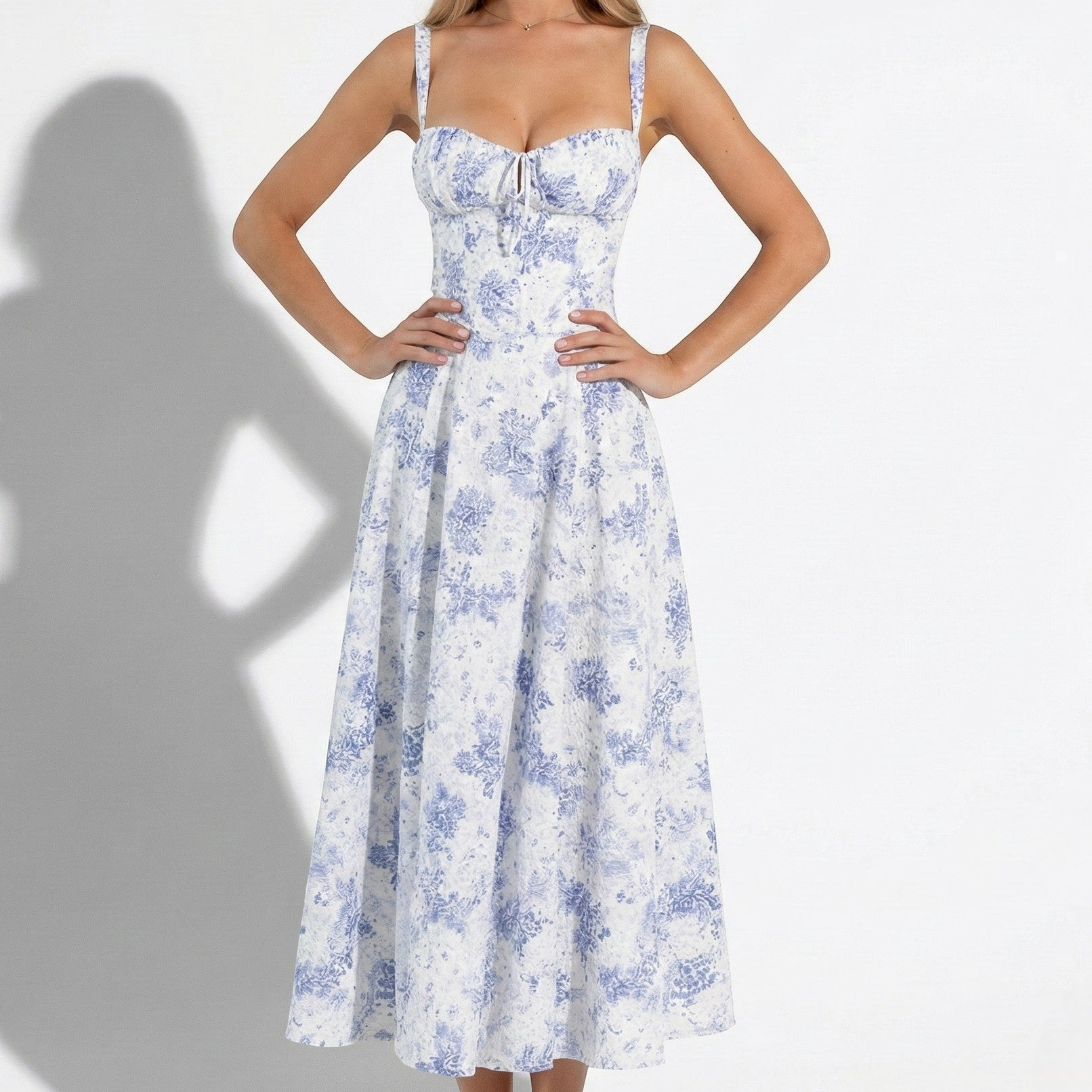 Isla - Women's Flared A-Line Midi Dress