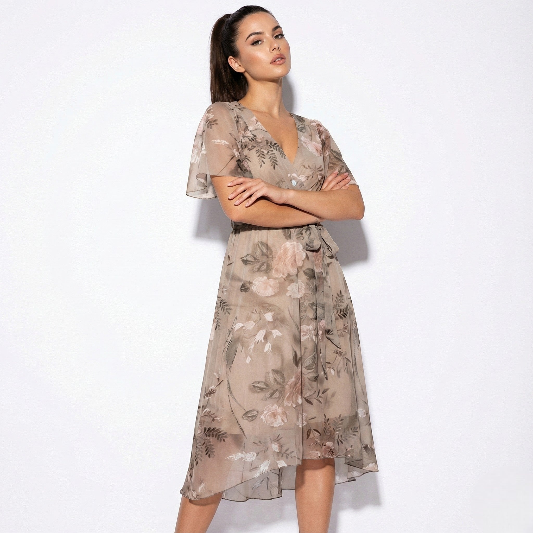 Maisie - Women's Floral Midi Dress
