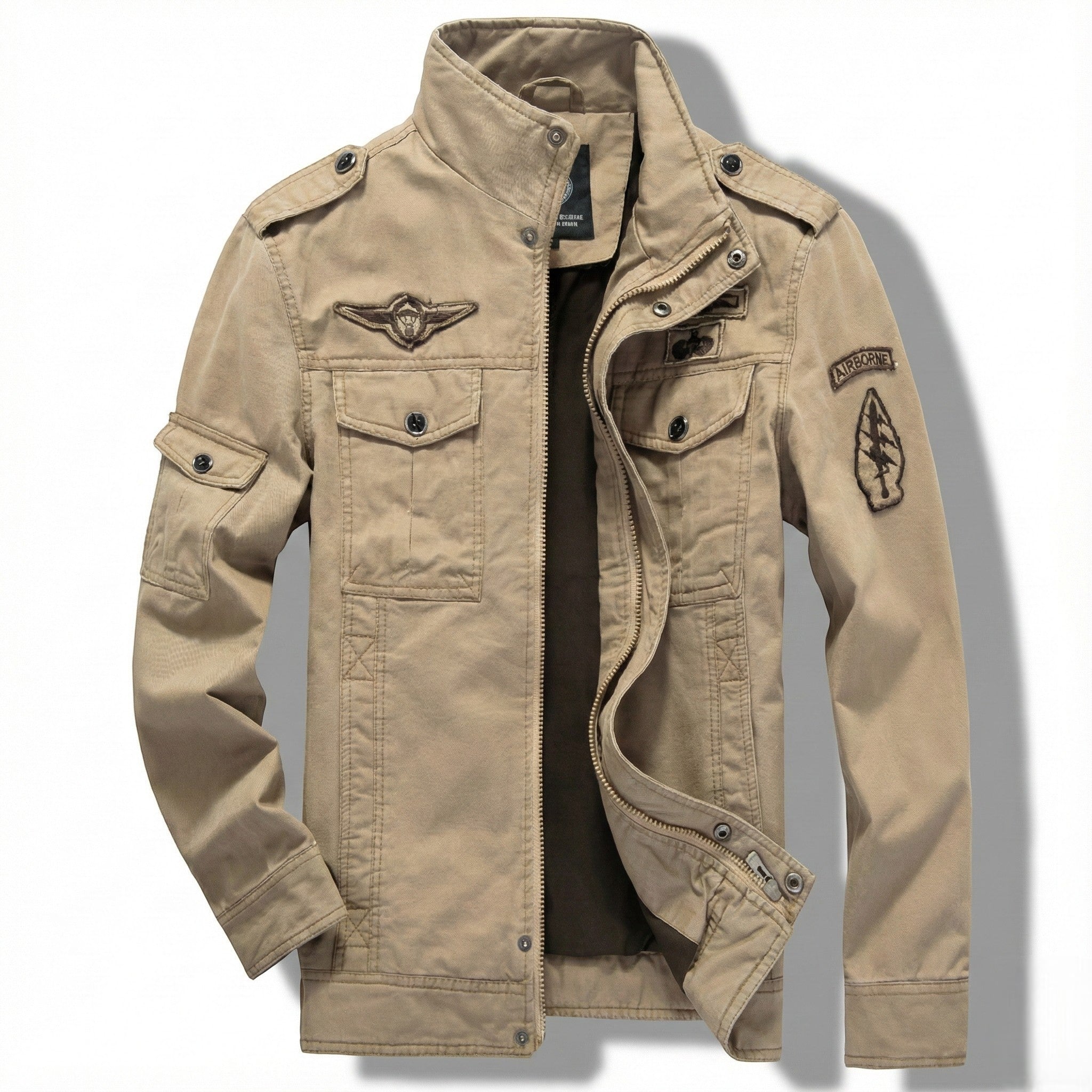 Joseph - Men's Military-Style Jacket with Stand Collar