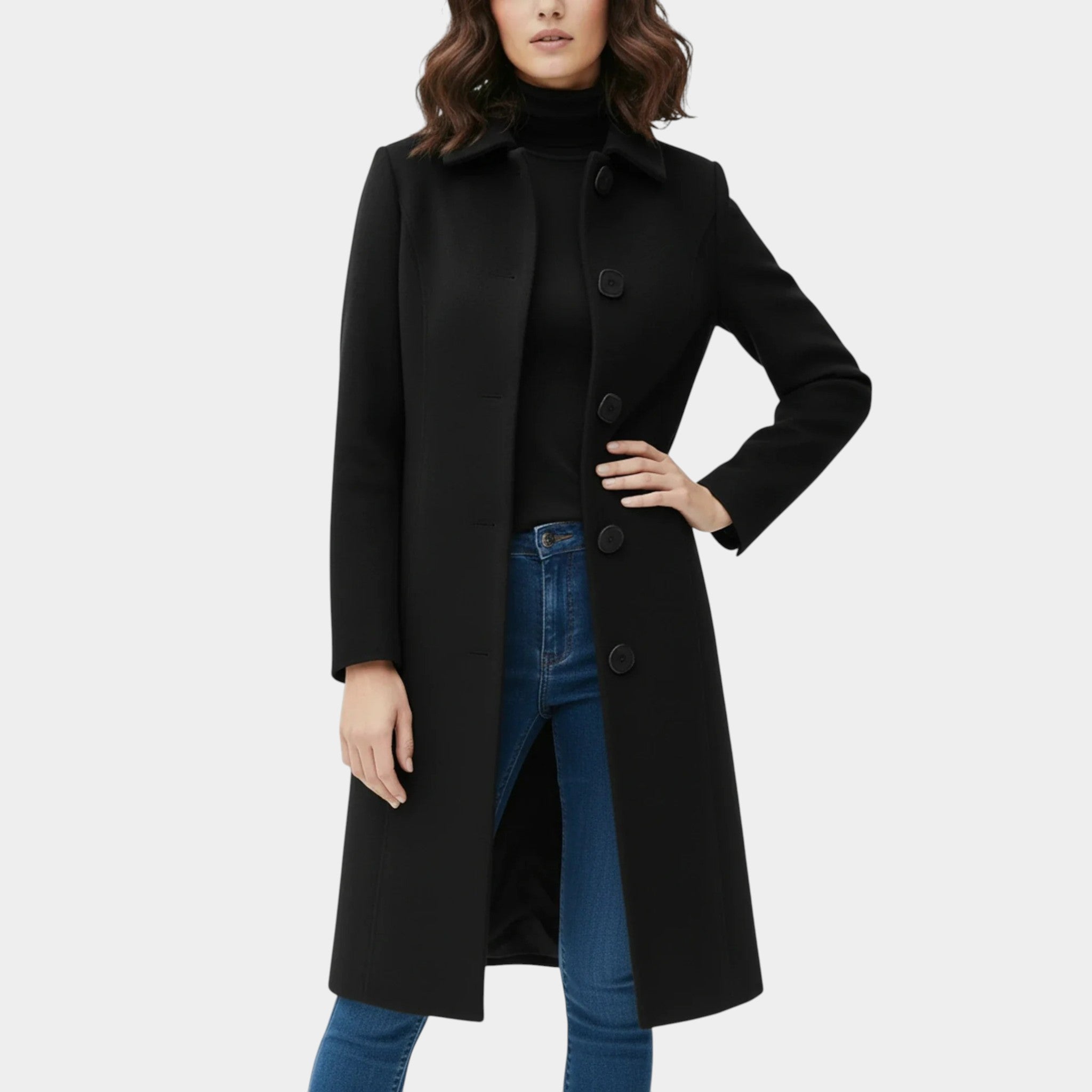 Elise | Women's Single Breasted Winter Trench Coat