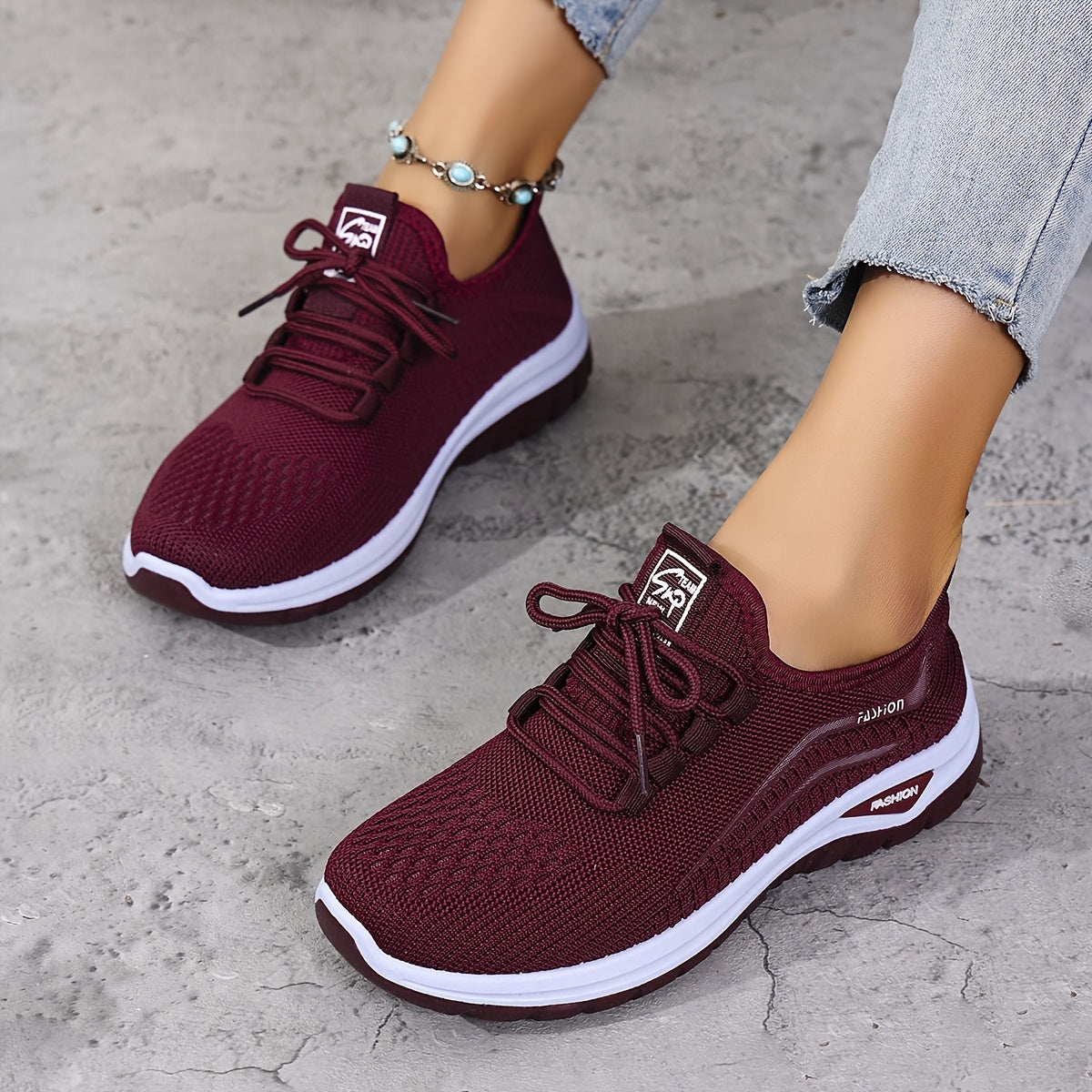 Alice - Women's Orthopedic Lace-Up Sneakers with Cushioned Sole