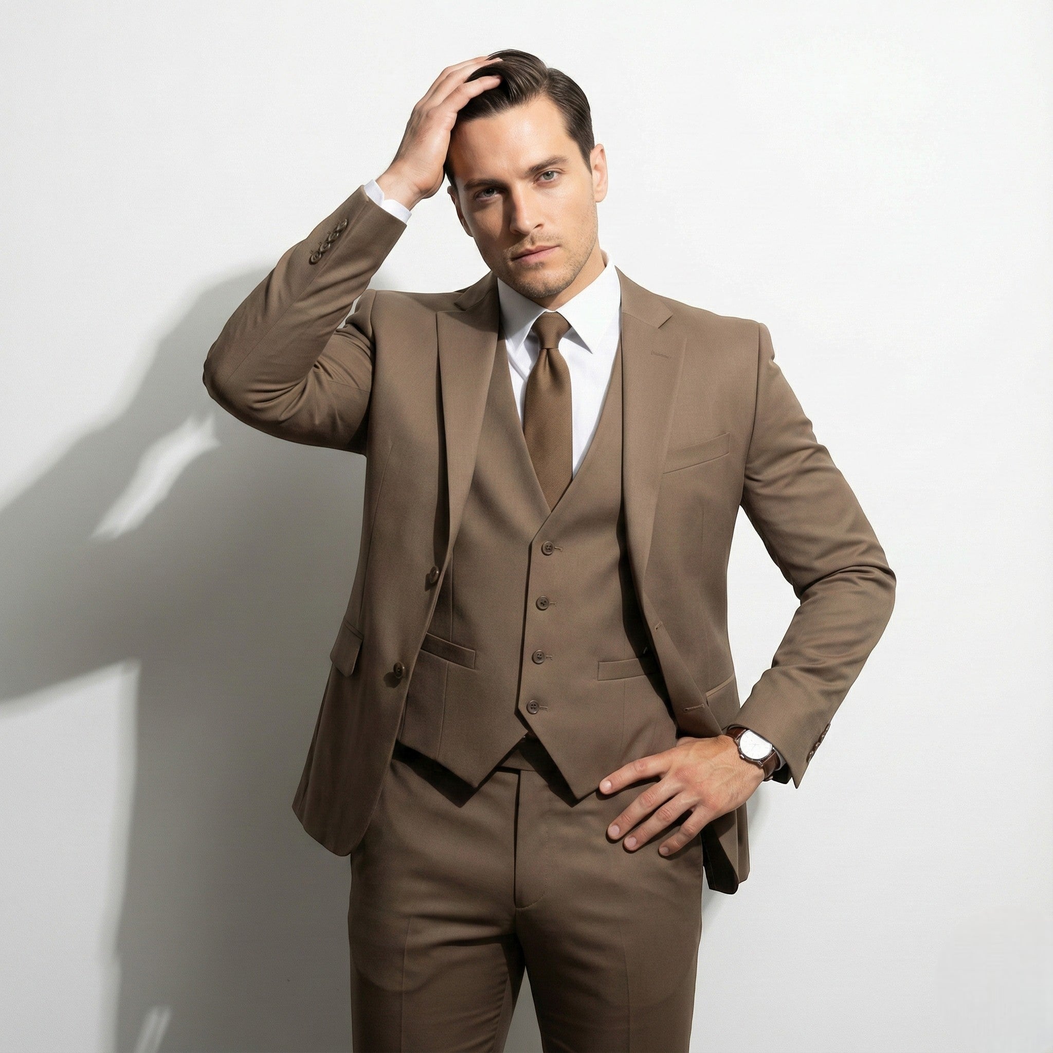 Simon - Men's Formal Three-Piece Suit with Blazer, Waistcoat, and Trousers