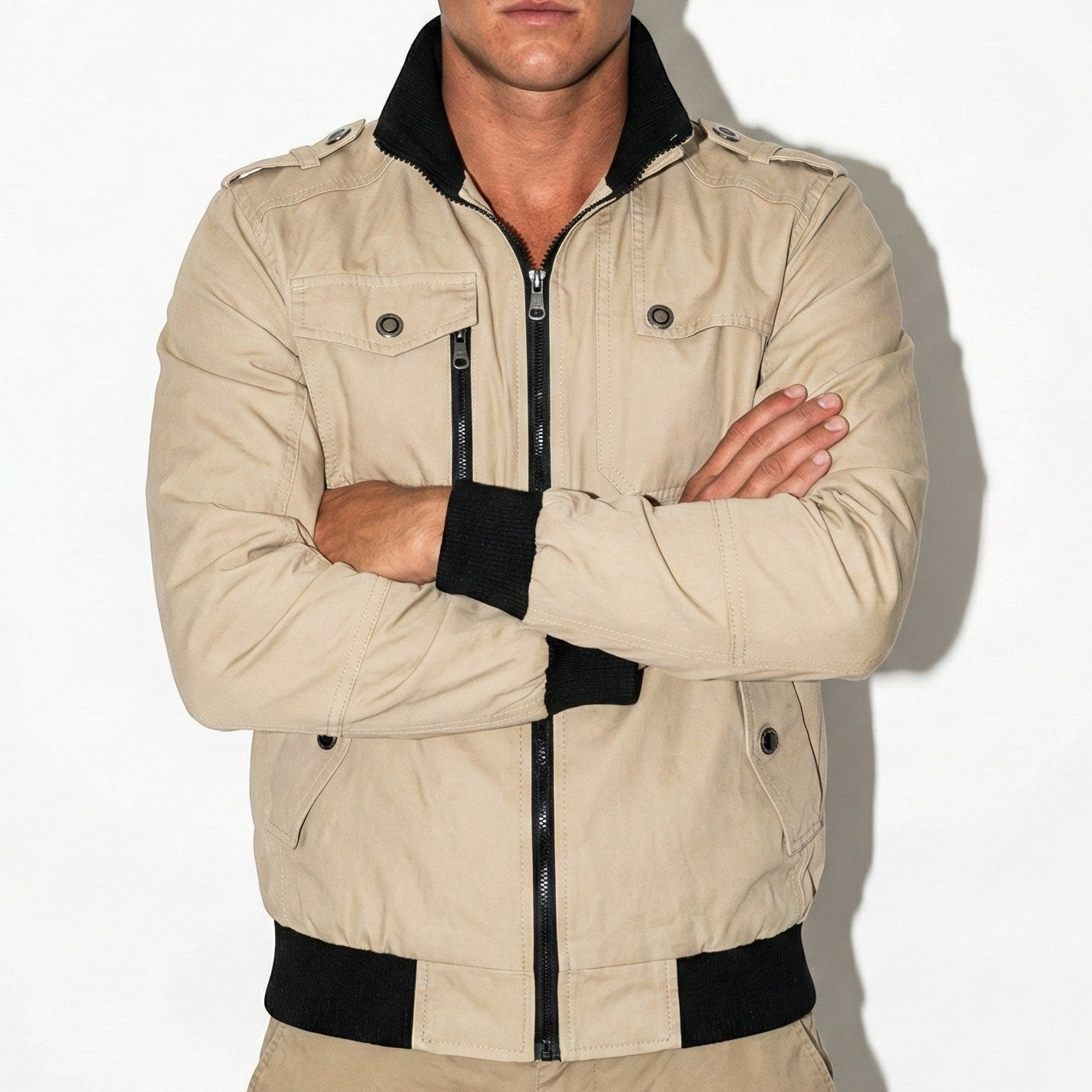 Benjamin - Men's Casual Zip-Up Jacket with Multiple Pockets